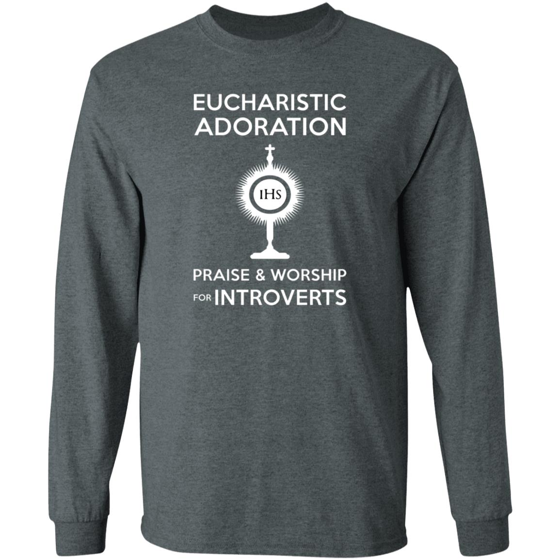 Eucharistic Adoration Praise And Worship For Introverts Shirt Nerdycatholictees Store Eucharistic Adoration Praise And Worship For Introverts Shirt Hoodie Sweatshirt - Teechipus