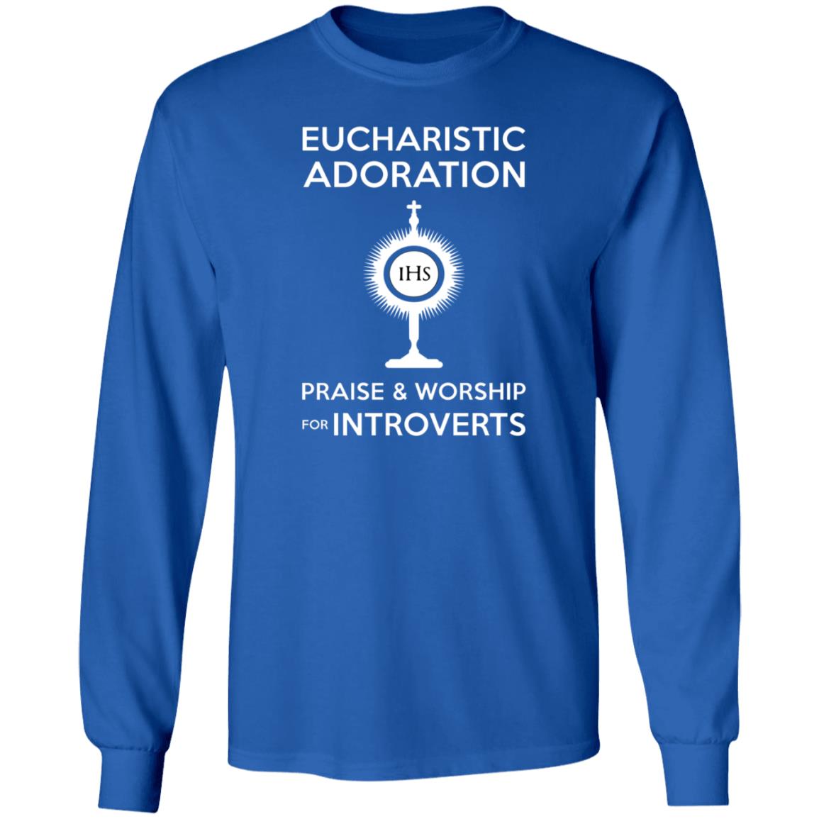 Eucharistic Adoration Praise And Worship For Introverts Shirt Nerdycatholictees Store Eucharistic Adoration Praise And Worship For Introverts Shirt Hoodie Sweatshirt - Teechipus