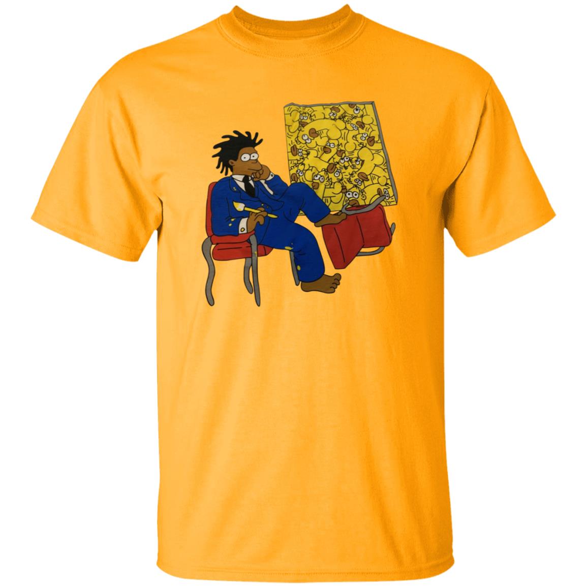 Basquiat Simpsons Shirt Basquiat Simpson Cartoon Painting Ringer Tee Shirt Hoodie Sweatshirt - Teechipus