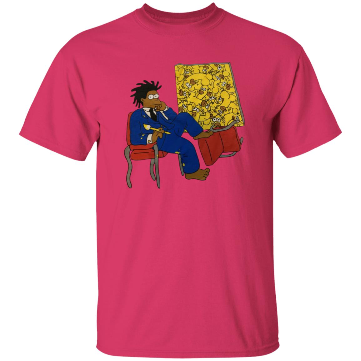 Basquiat Simpsons Shirt Basquiat Simpson Cartoon Painting Ringer Tee Shirt Hoodie Sweatshirt - Teechipus