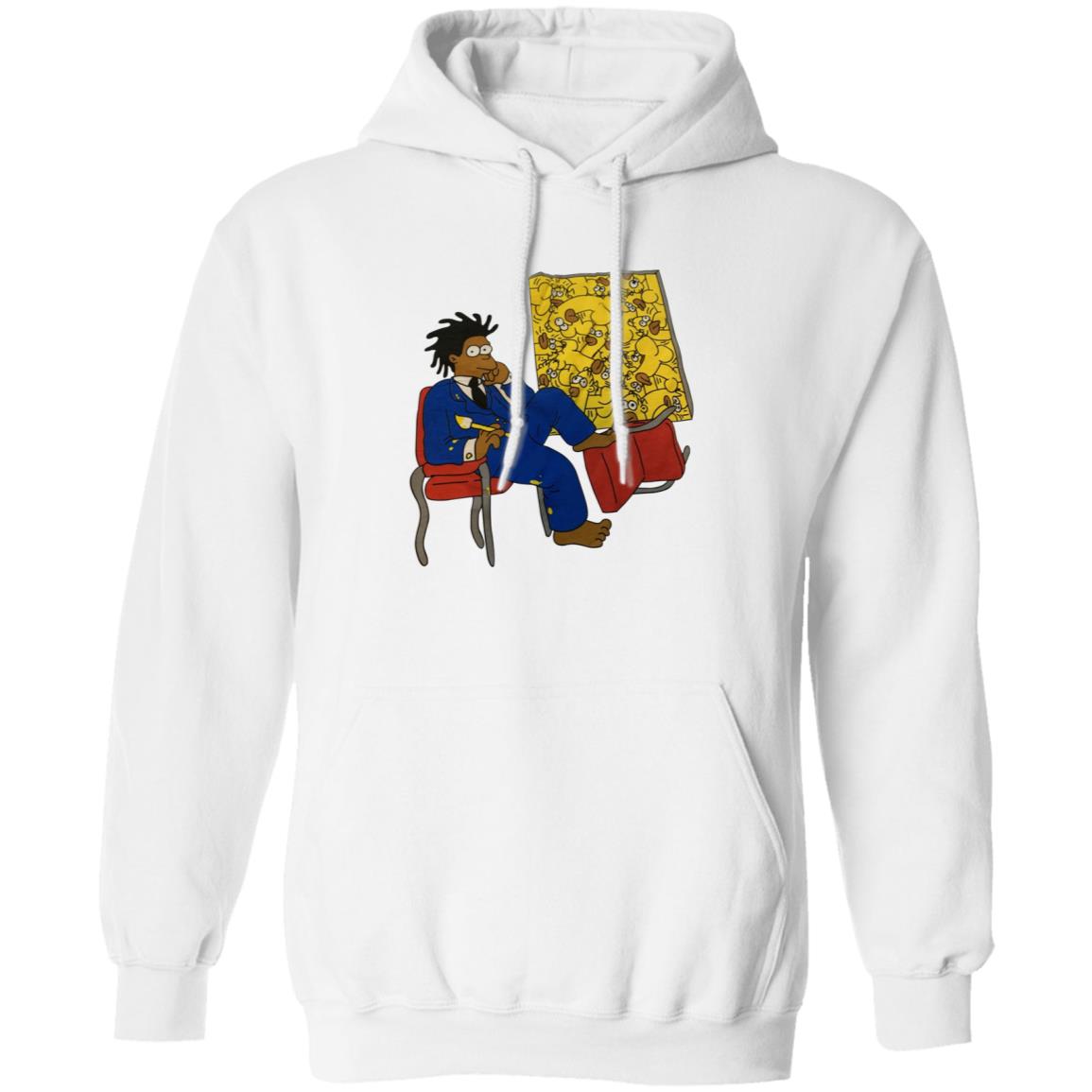 Basquiat Simpsons Shirt Basquiat Simpson Cartoon Painting Ringer Tee Shirt Hoodie Sweatshirt - Teechipus