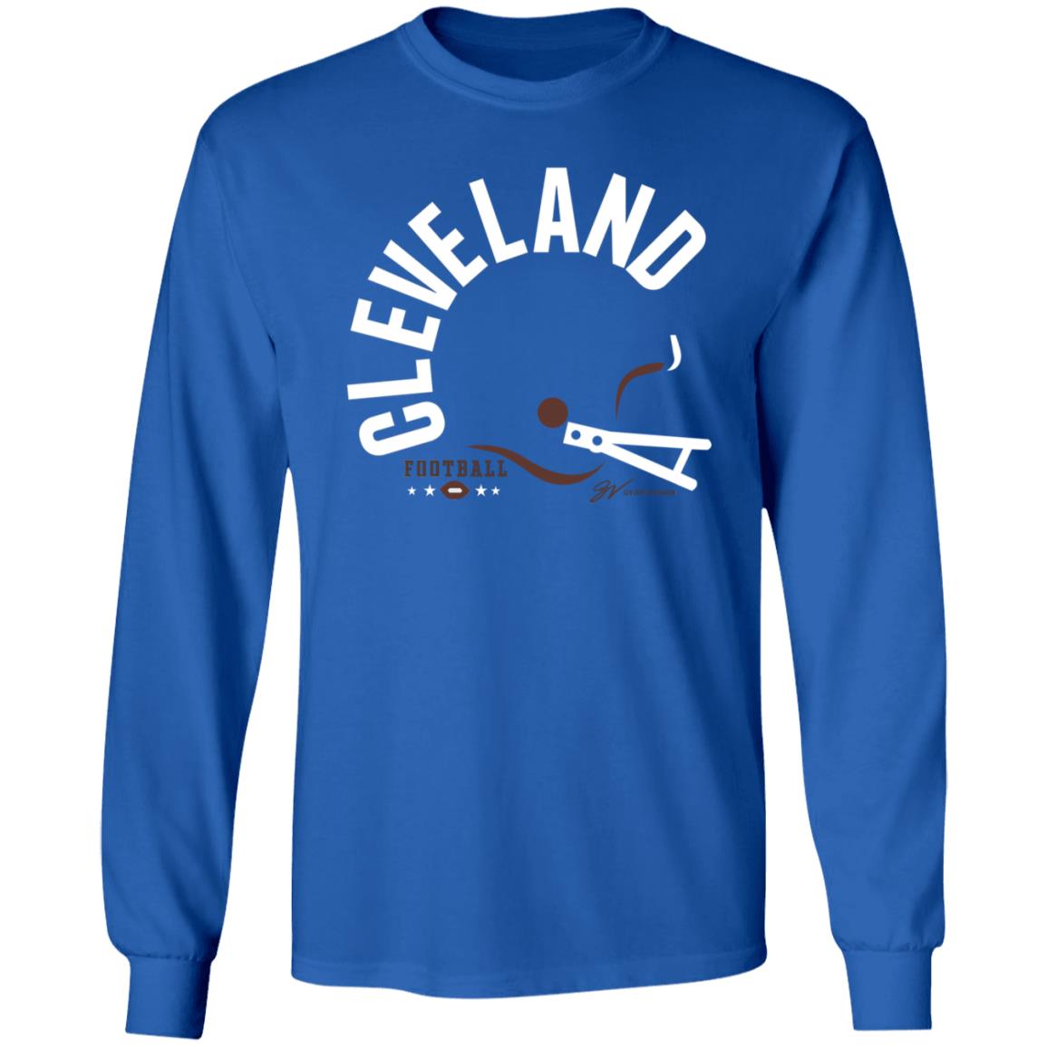 Cleveland Bold Type Helmet Shirt Gv Artwork Store Mack Wilson Shirt Cleveland Bold Type Helmet Shirt - Teechipus