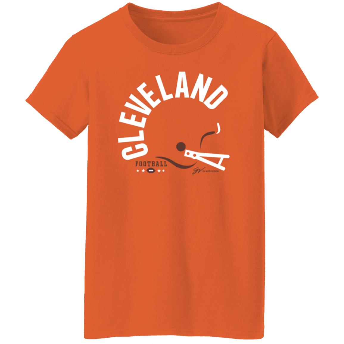 Cleveland Bold Type Helmet Shirt Gv Artwork Store Mack Wilson Shirt Cleveland Bold Type Helmet Shirt - Teechipus