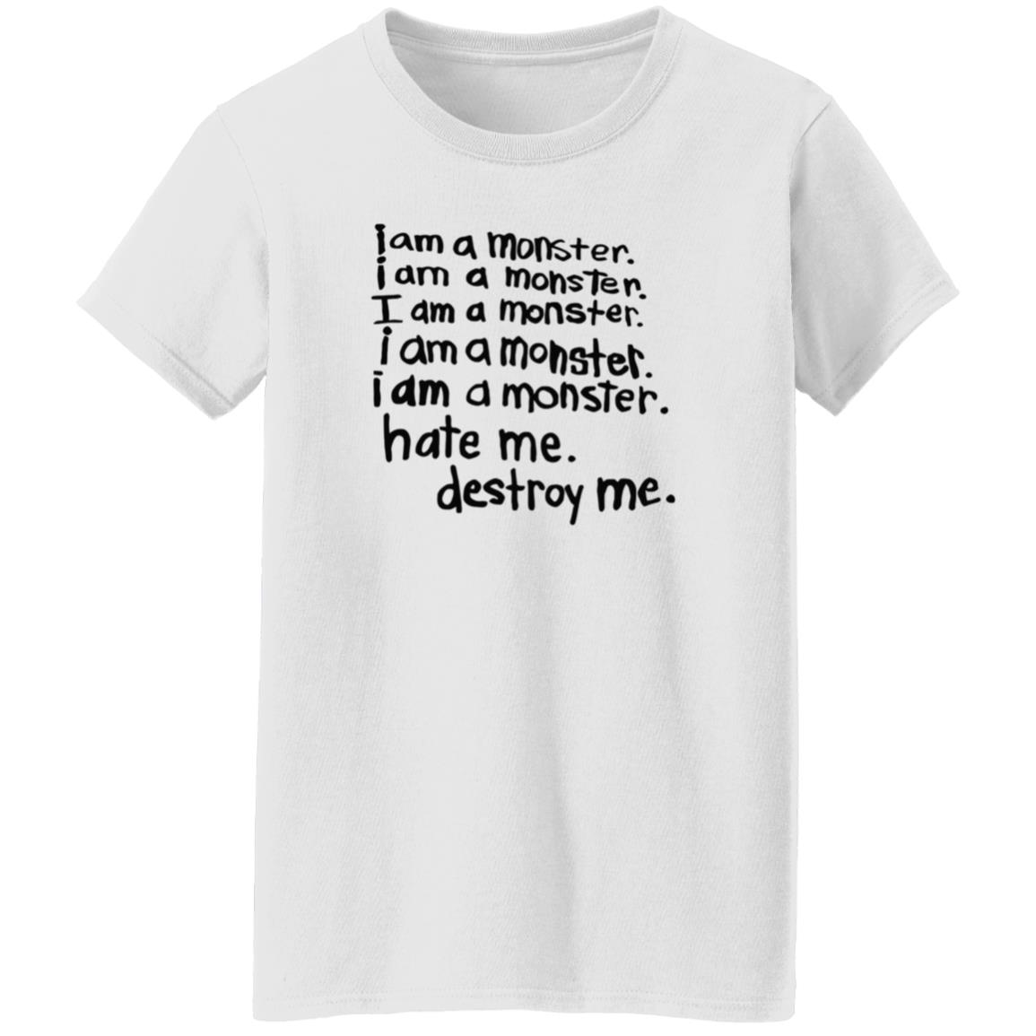 I Am A Monster Hate Me Destroy Shirt Frank Iero Skeleton I Am A Monster Hate Me Destroy Shirt - Teechipus