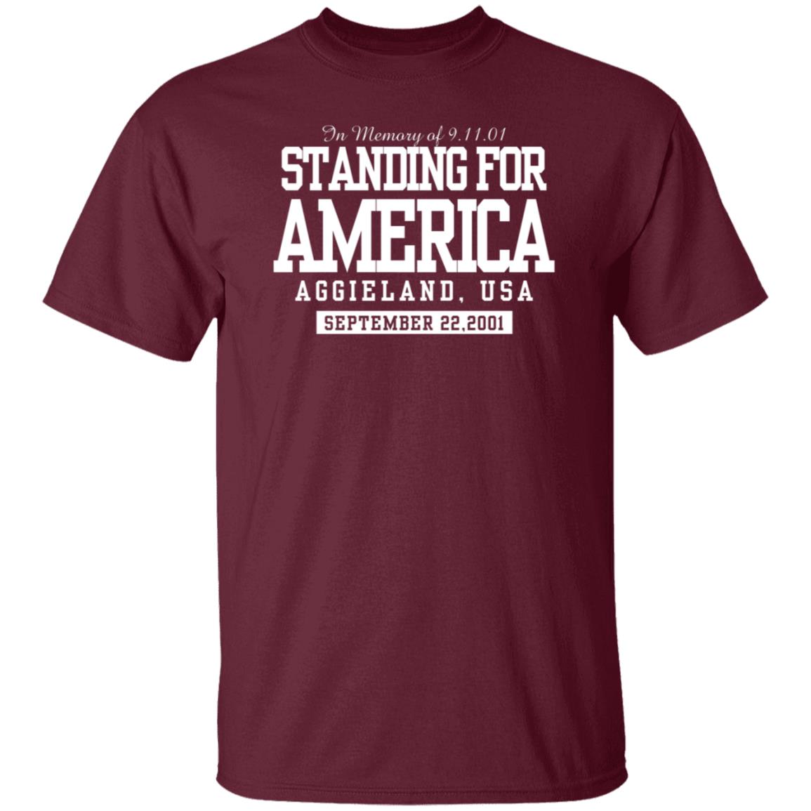 Texas A&M Standing For America Shirt Standing For America Aggieland Usa Shirt - Teechipus