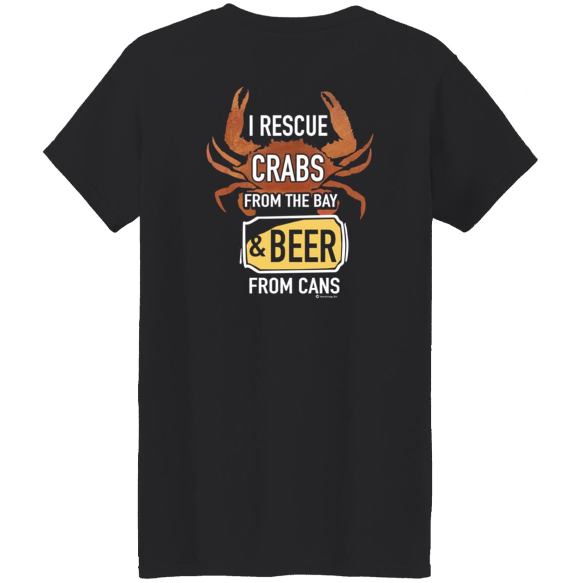 I Rescue Crabs From The Bay And Beer From Cans Shirt Crabs Lovers I Rescue Crabs And Beer Shirt - Teechipus