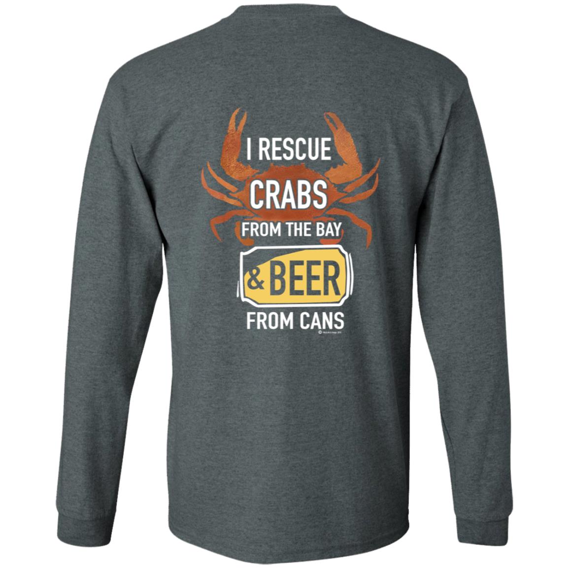 I Rescue Crabs From The Bay And Beer From Cans Shirt Crabs Lovers I Rescue Crabs And Beer Shirt - Teechipus