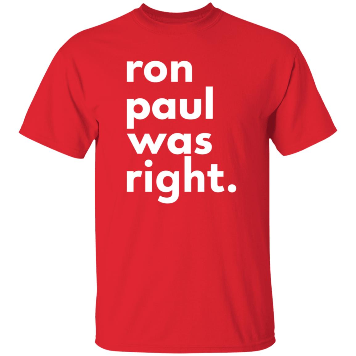 Ron Paul Was Right T Shirt Ron Paul Was Right Shirt Hoodie Sweatshirt - Teechipus
