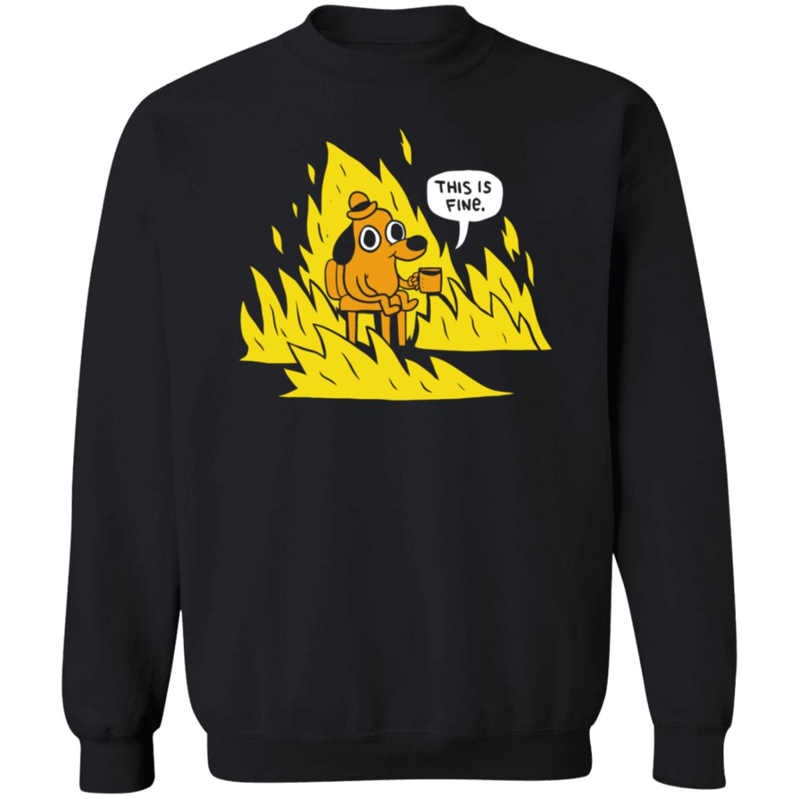 Dog In Fire This Is Fine Shirt Non Fungible Tom Tomorrow Dog In Fire This Is Fine Shirt Hoodie Sweatshirt - Teechipus