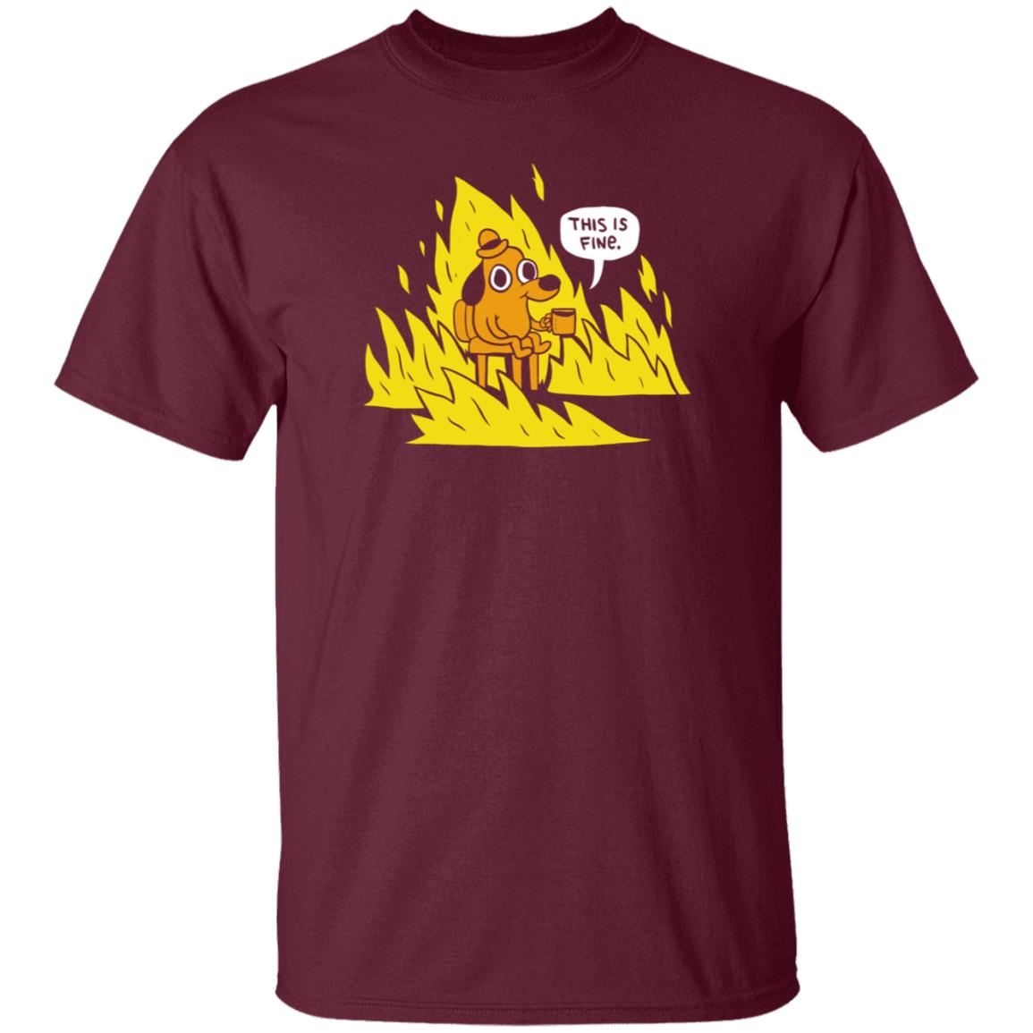 Dog In Fire This Is Fine Shirt Non Fungible Tom Tomorrow Dog In Fire This Is Fine Shirt Hoodie Sweatshirt - Teechipus