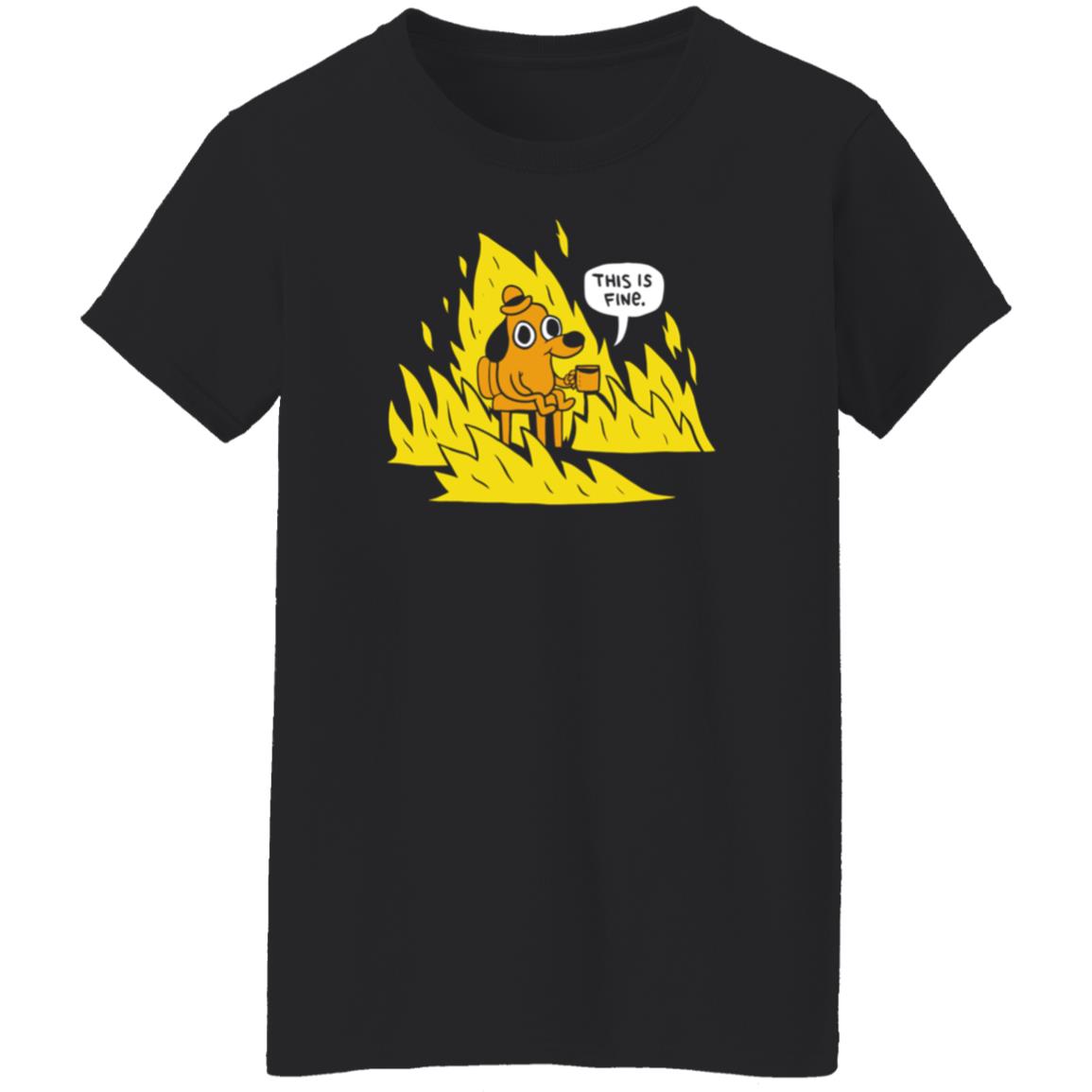 Dog In Fire This Is Fine Shirt Non Fungible Tom Tomorrow Dog In Fire This Is Fine Shirt Hoodie Sweatshirt - Teechipus