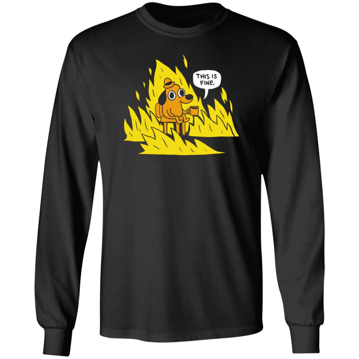 Dog In Fire This Is Fine Shirt Non Fungible Tom Tomorrow Dog In Fire This Is Fine Shirt Hoodie Sweatshirt - Teechipus