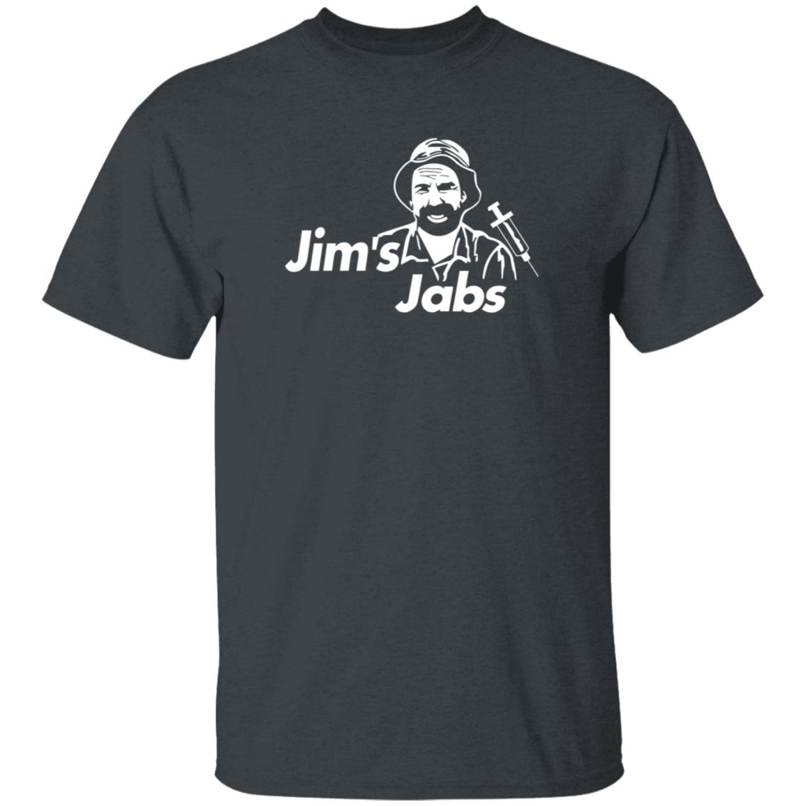 Jim's Jab's Shirt Jim's Jab's Merch Jim's Jabs With Vaccine Certificate Social Media Upload Shirt Hoodie - Teechipus