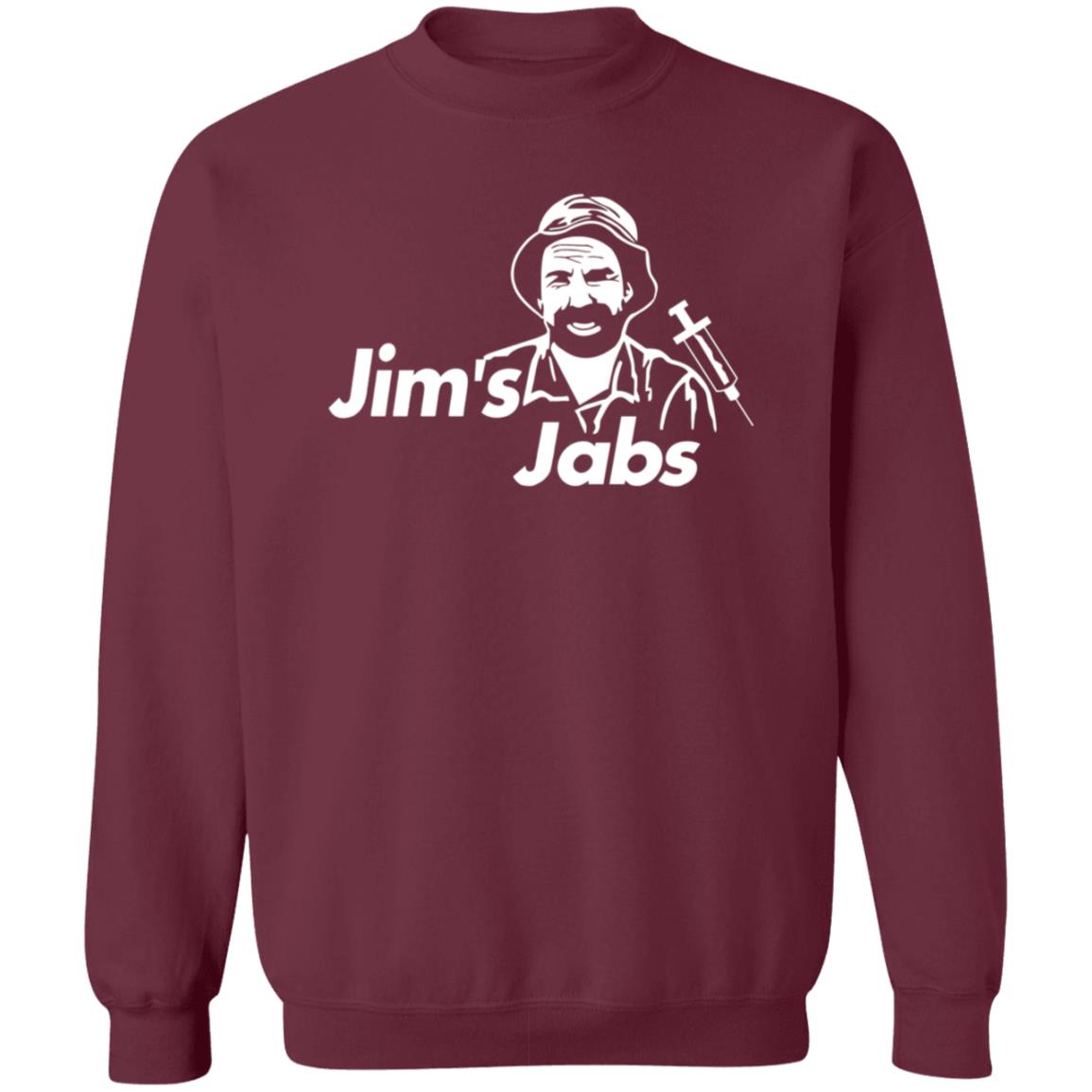 Jim's Jab's Shirt Jim's Jab's Merch Jim's Jabs With Vaccine Certificate Social Media Upload Shirt Hoodie - Teechipus