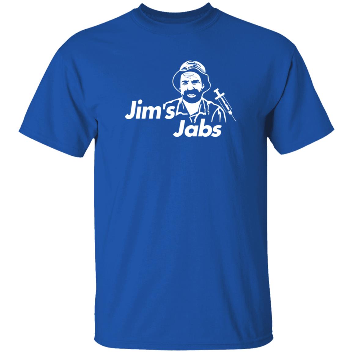 Jim's Jab's Shirt Jim's Jab's Merch Jim's Jabs With Vaccine Certificate Social Media Upload Shirt Hoodie - Teechipus