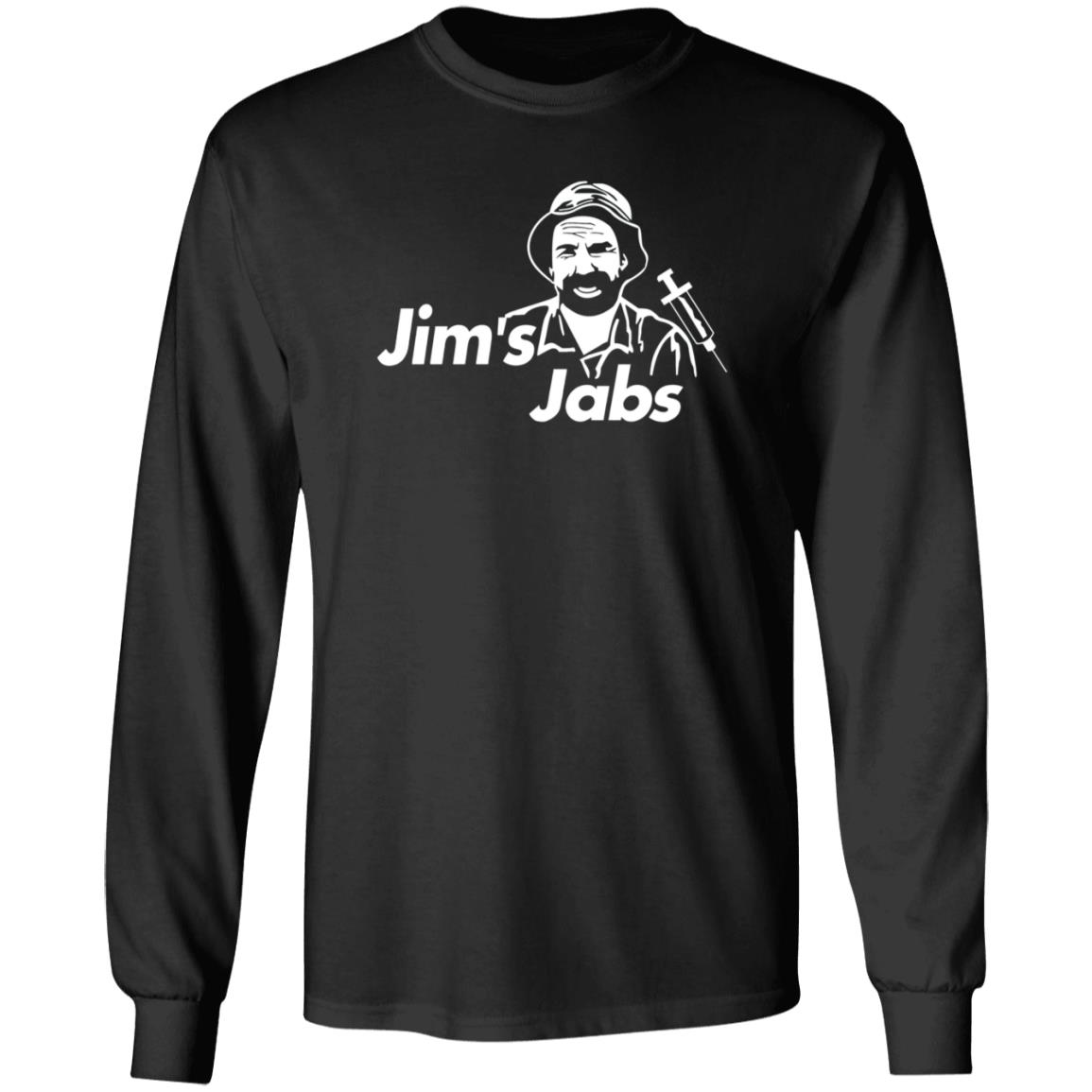 Jim's Jab's Shirt Jim's Jab's Merch Jim's Jabs With Vaccine Certificate Social Media Upload Shirt Hoodie - Teechipus