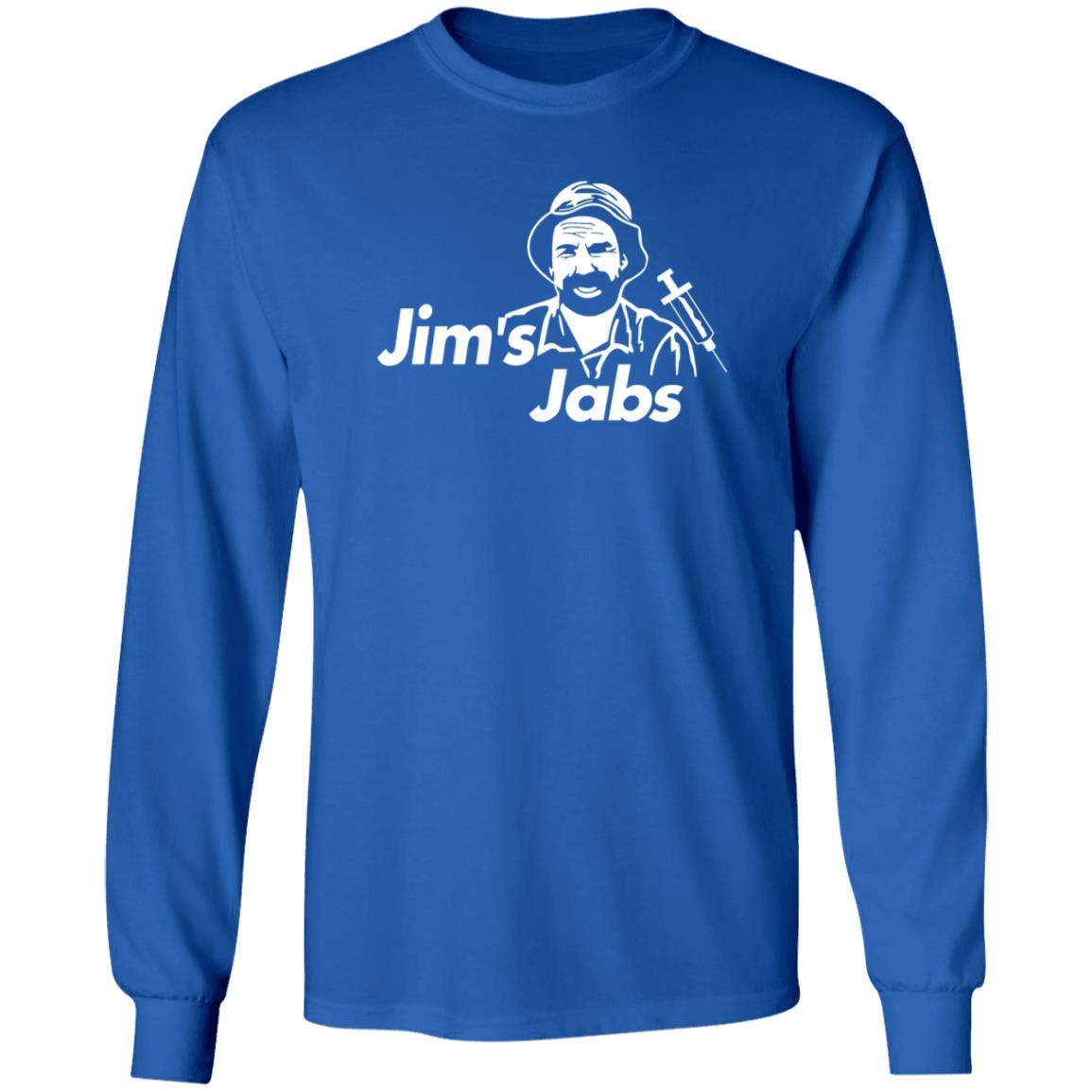 Jim's Jab's Shirt Jim's Jab's Merch Jim's Jabs With Vaccine Certificate Social Media Upload Shirt Hoodie - Teechipus