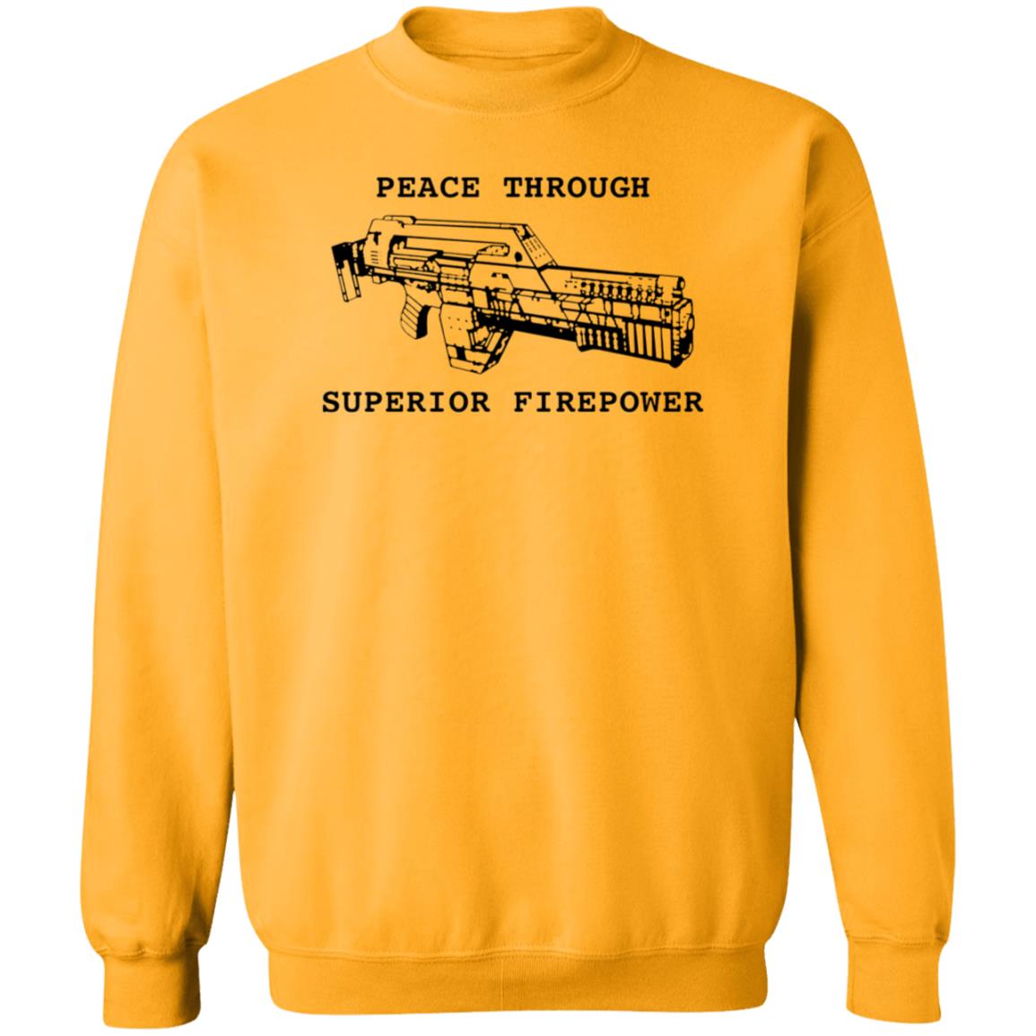 Peace Through Superior Firepower Shirt Famousinreal Peace Through Superior Firepower Shirt Hoodie Sweatshirt - Teechipus