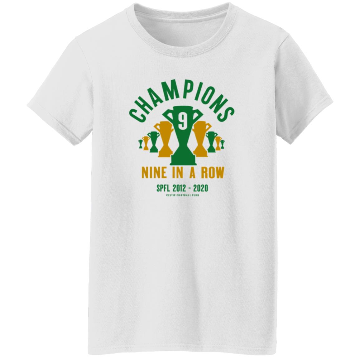 Champions Nine In A Row Shirt Celticfc Store Champions 9 In A Row T Shirt Trevor Sinclair Shirt Hoodie Sweatshirt - Teechipus