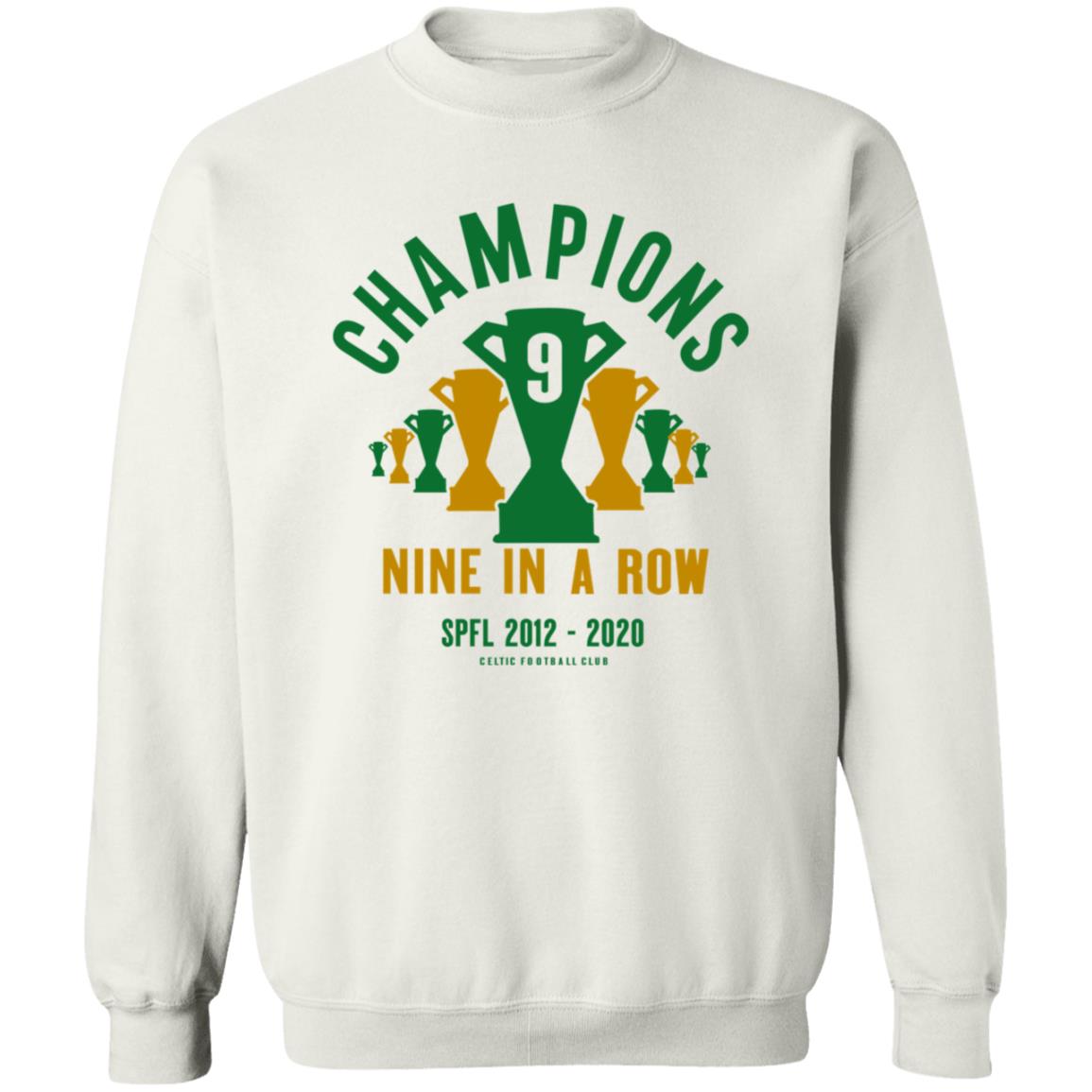 Champions Nine In A Row Shirt Celticfc Store Champions 9 In A Row T Shirt Trevor Sinclair Shirt Hoodie Sweatshirt - Teechipus