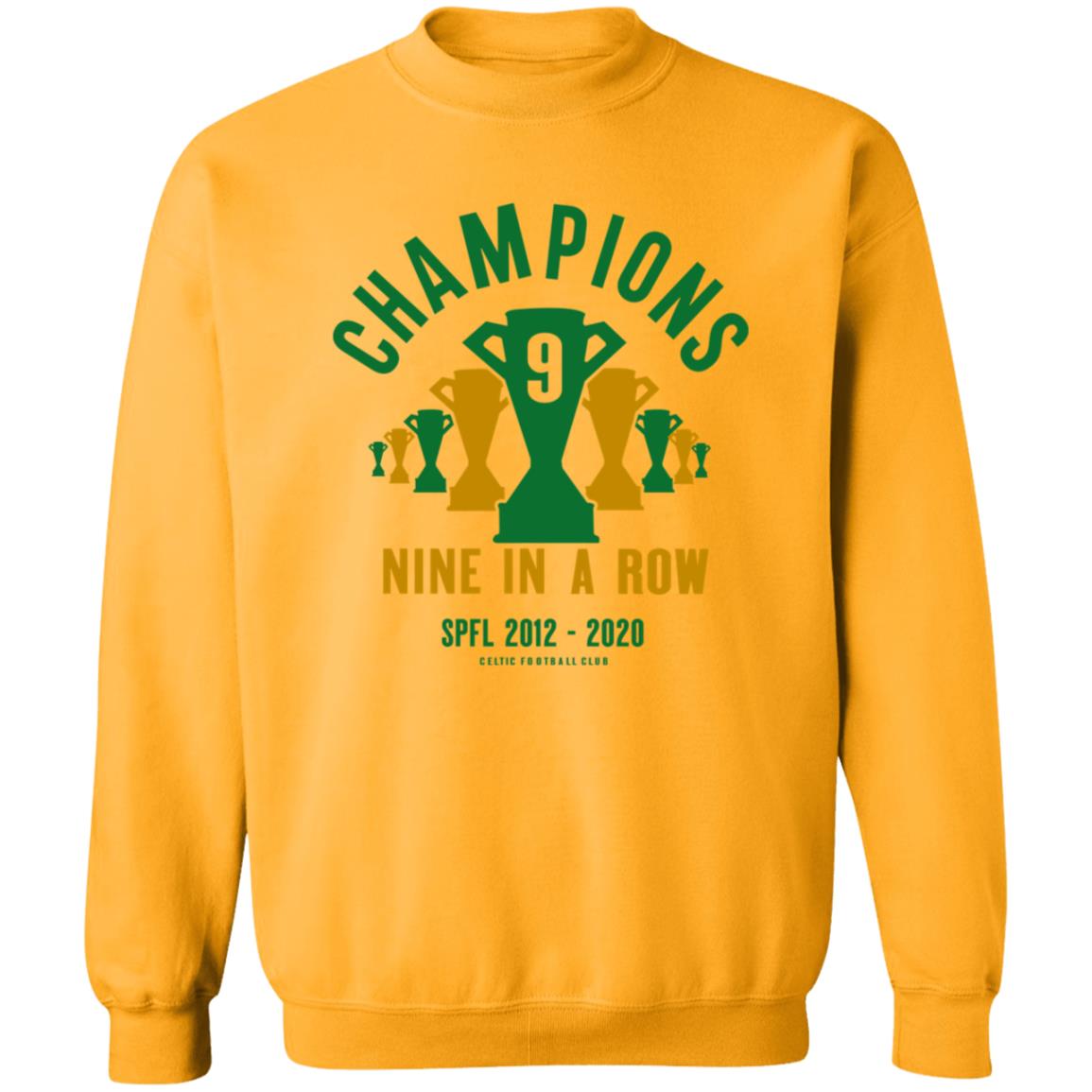 Champions Nine In A Row Shirt Celticfc Store Champions 9 In A Row T Shirt Trevor Sinclair Shirt Hoodie Sweatshirt - Teechipus