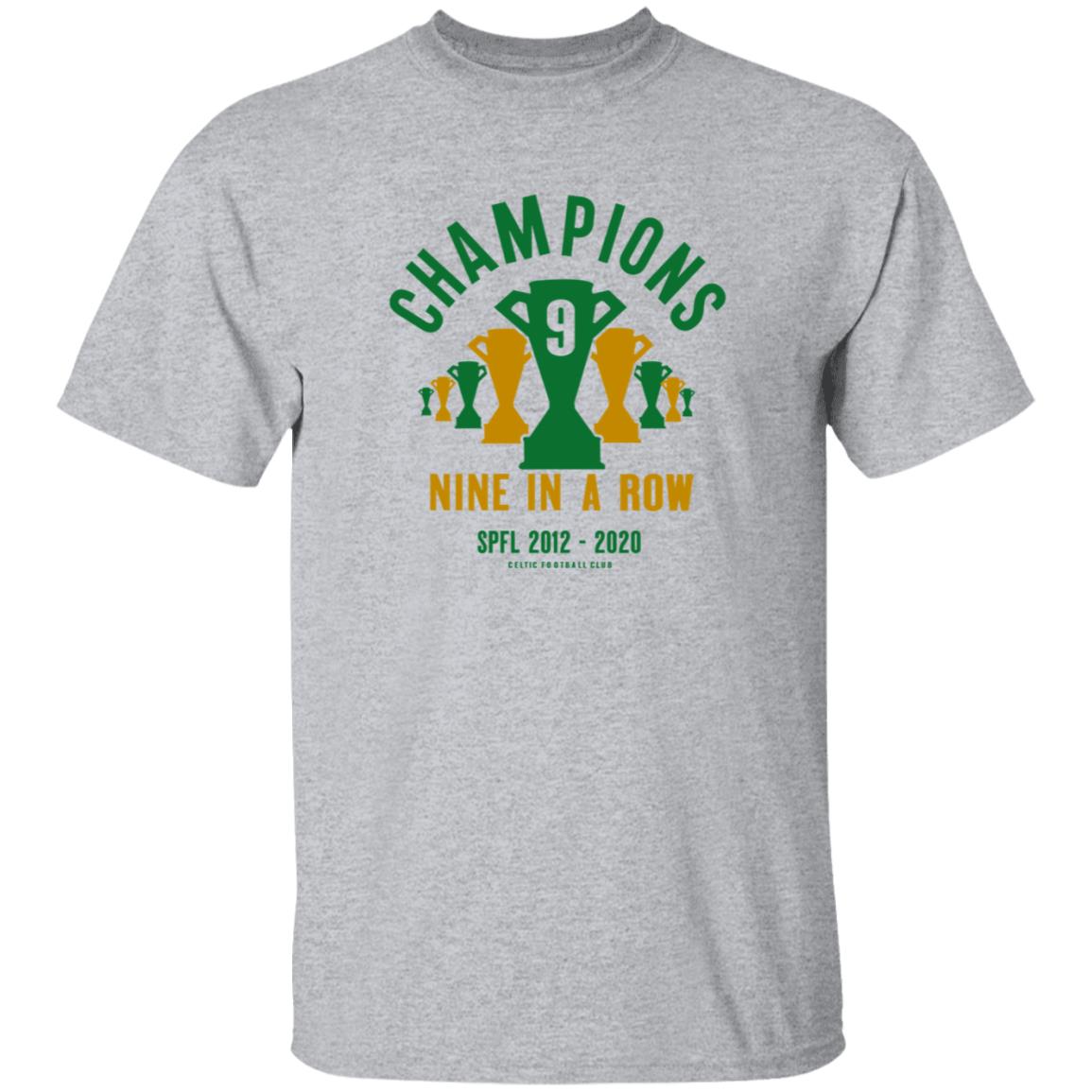 Champions Nine In A Row Shirt Celticfc Store Champions 9 In A Row T Shirt Trevor Sinclair Shirt Hoodie Sweatshirt - Teechipus