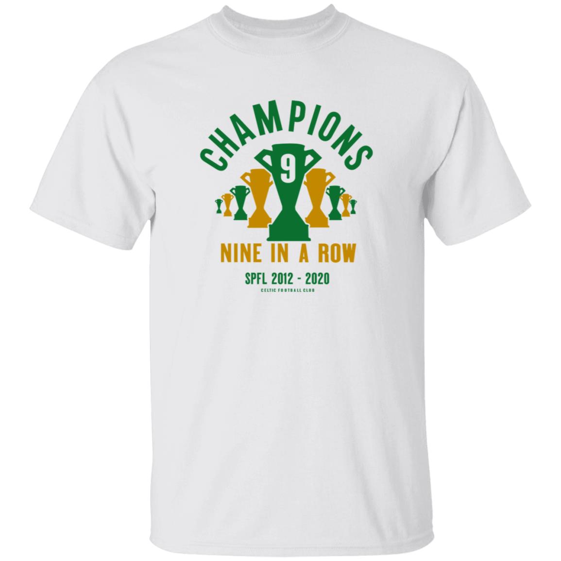 Champions Nine In A Row Shirt Celticfc Store Champions 9 In A Row T Shirt Trevor Sinclair Shirt Hoodie Sweatshirt - Teechipus