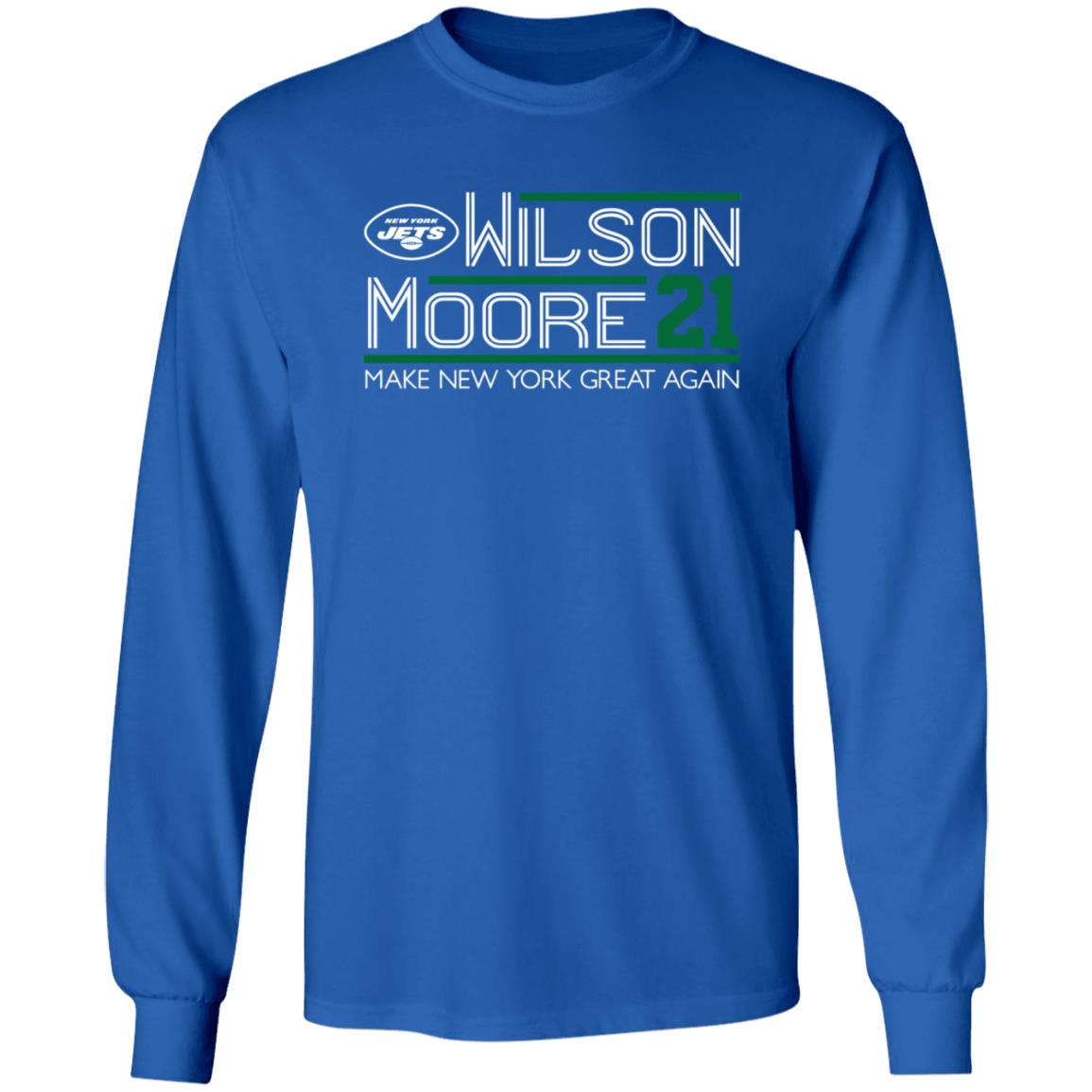 Zach Wilson Elijah Moore 2021 Campaign Shirt Wilson More 21 Make New York Great Again Shirt Hoodie Sweatshirt - Teechipus