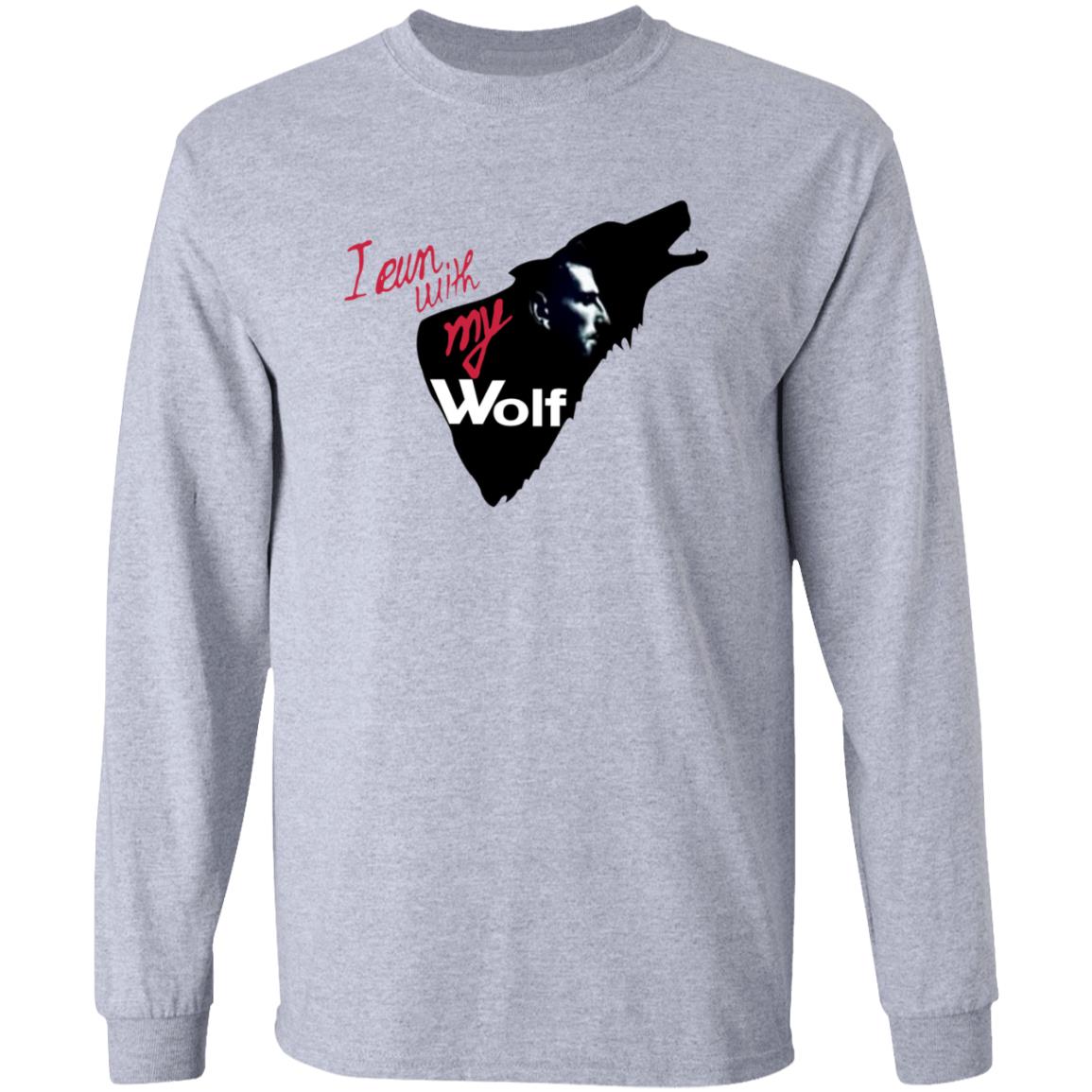 I Run With My Wolf Shirt By Jelena And Novak Djokovic Jelena's Viral Wolf T Shirt Hoodie Sweatshirt - Teechipus