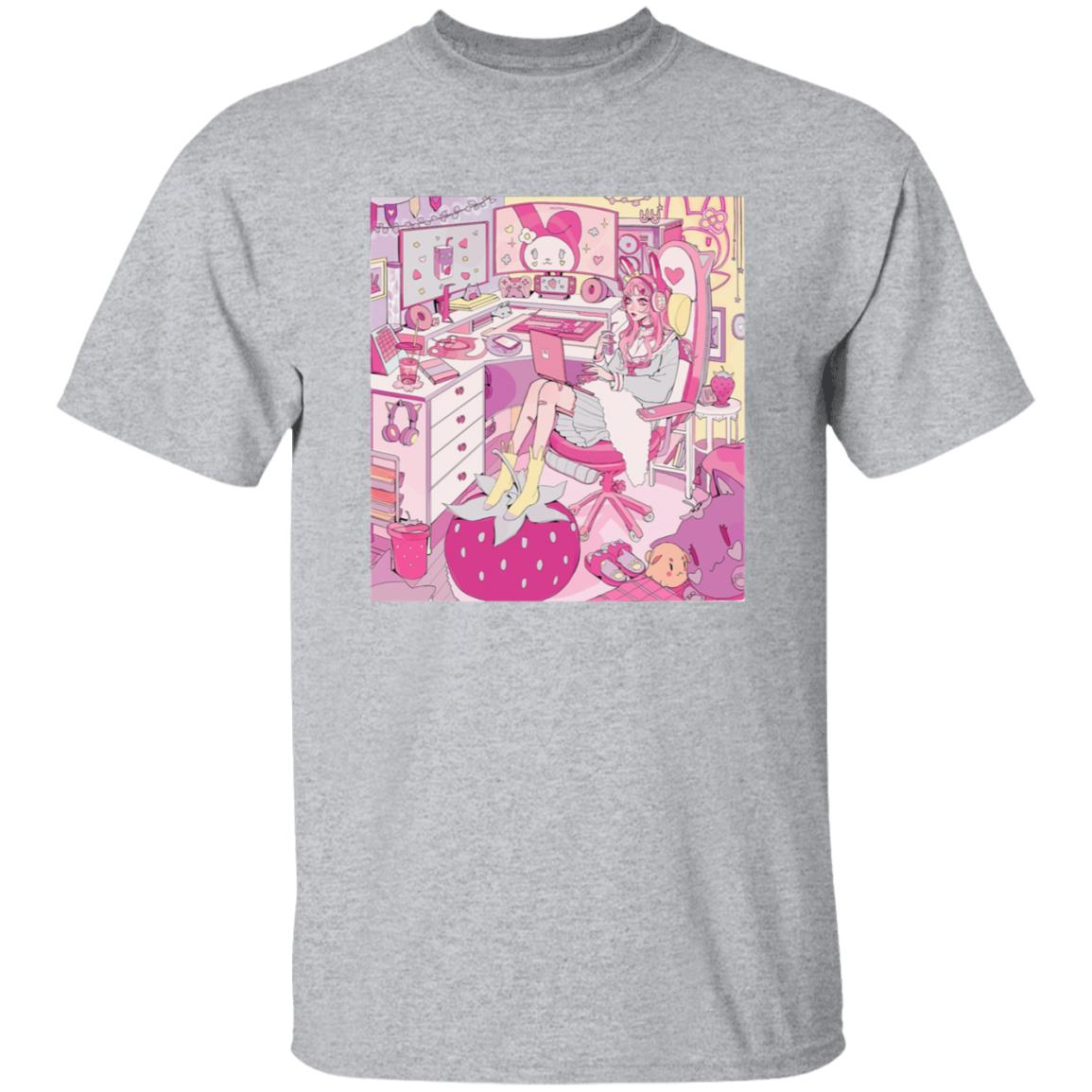 Kiru made Fuku Mono Merch Strawberry Mood Shirt - Teechipus