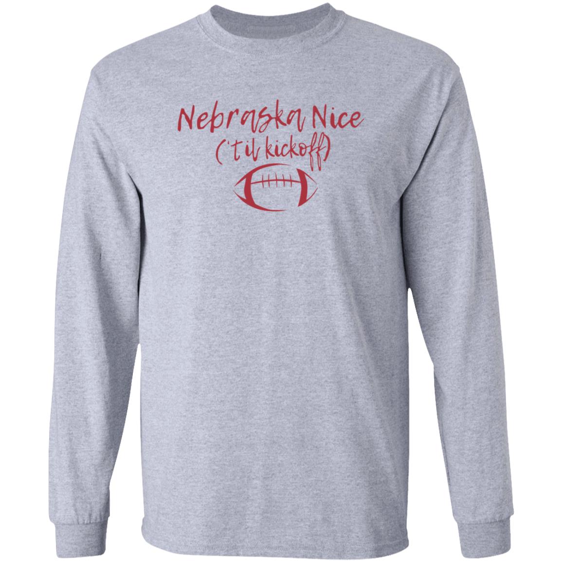 Nebraska Nice Til Kickoff Shirt Redbeerzone Shop Nebraska Nice Til Kickoff Shirt - Teechipus