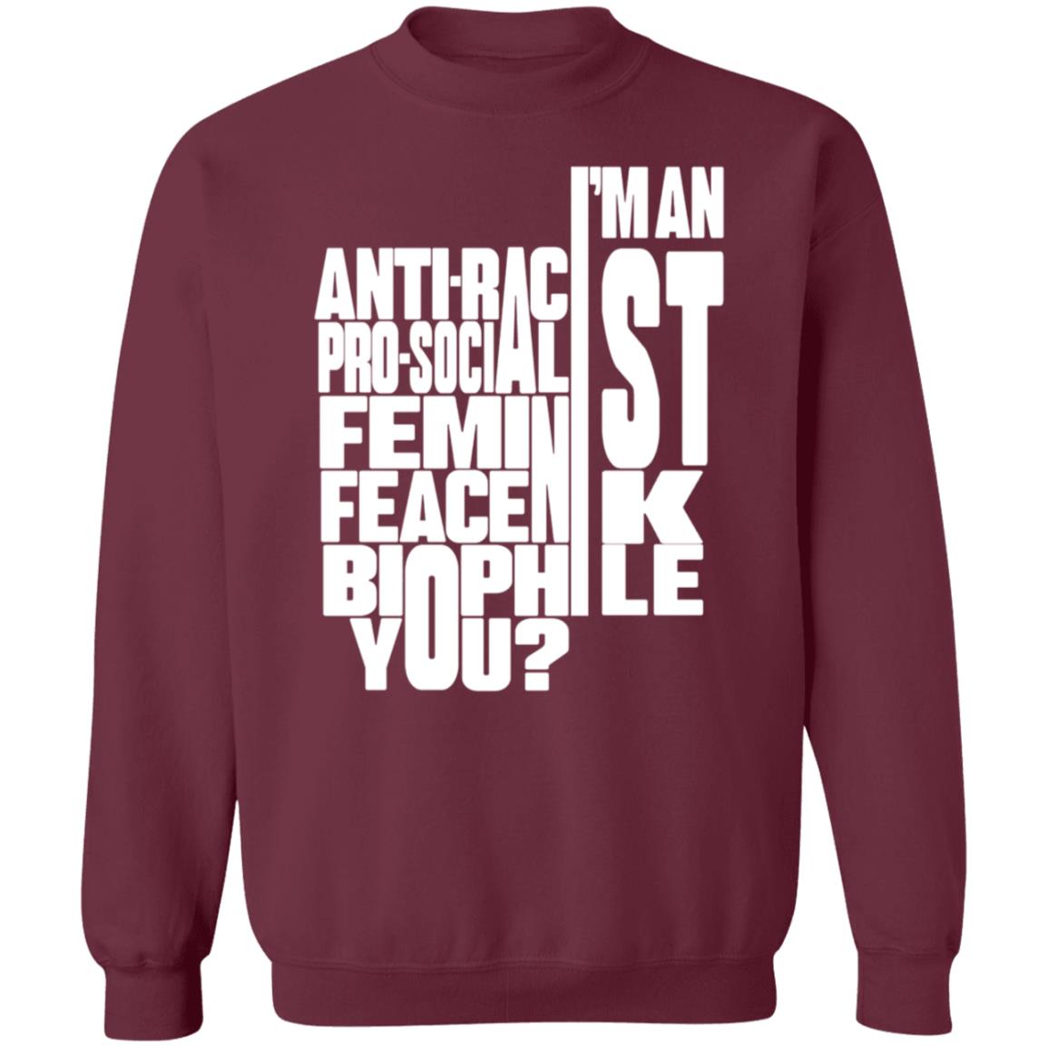 I'm An Anti-Racist Pro-Socialist Feminist Feacenik Biophile You Shirt Random Dork I'm An Anti-Racist Pro-Socialist Feminist Feacenik Biophile You Shirt Hoodie Sweatshirt - Teechipus