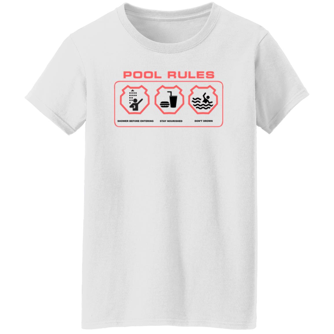 Panda Merch Pool Rules Shirt Drowned In Pools - Teechipus