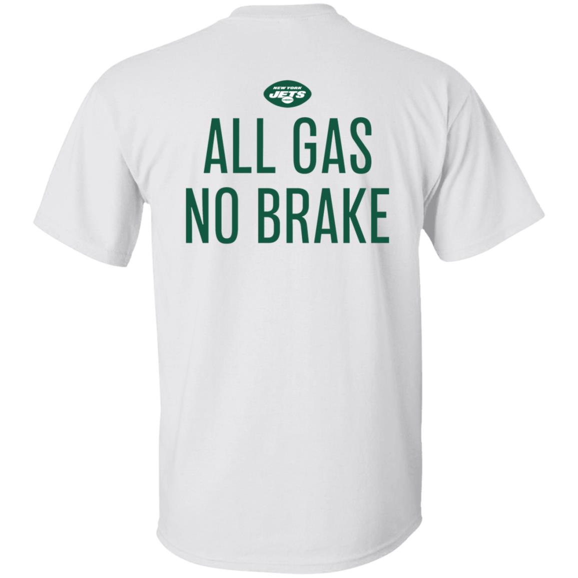 Zachary Wilson All Gas No Brake Shirt New York Jets - Teechipus