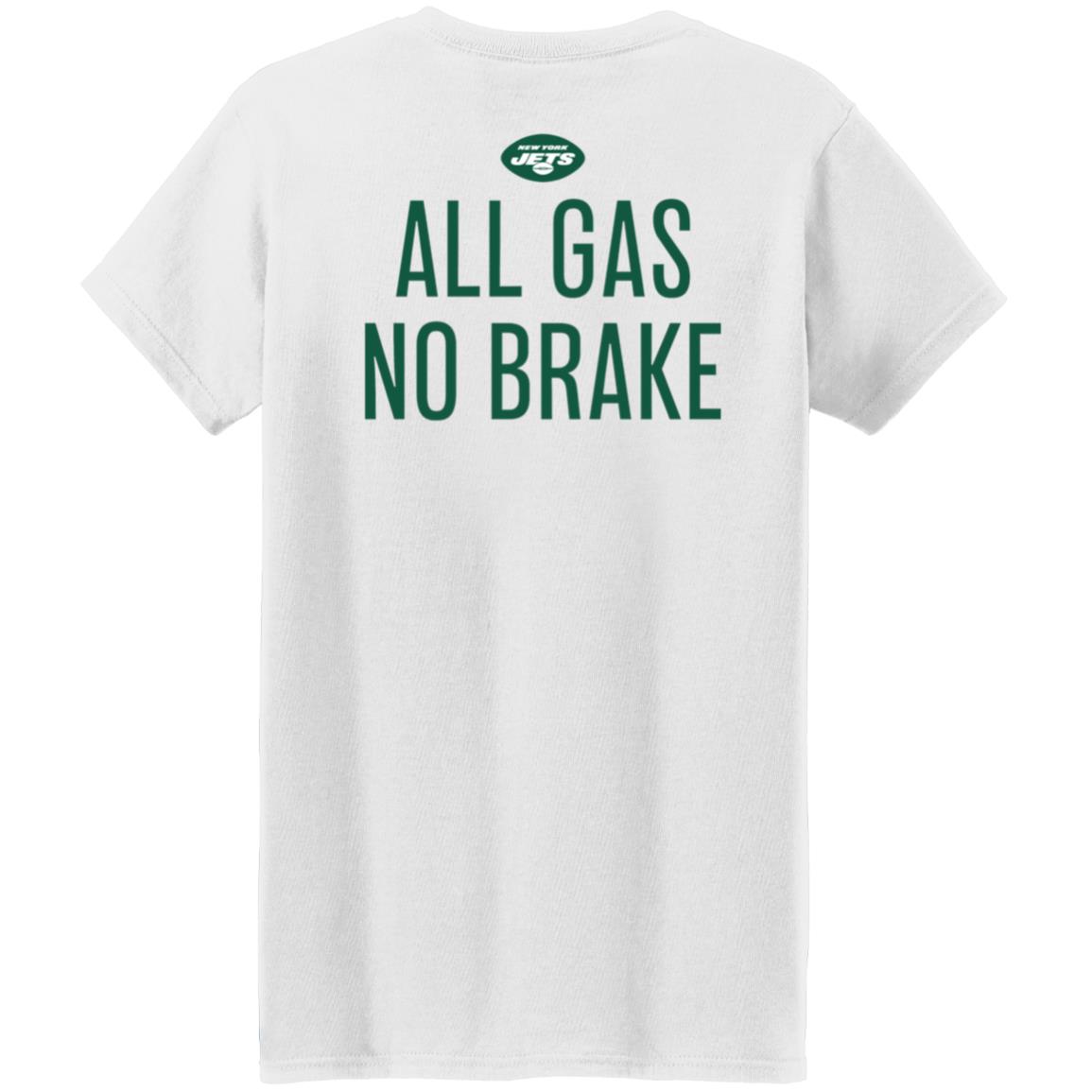 Zachary Wilson All Gas No Brake Shirt New York Jets - Teechipus