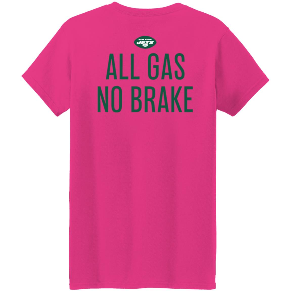 Zachary Wilson All Gas No Brake Shirt New York Jets - Teechipus