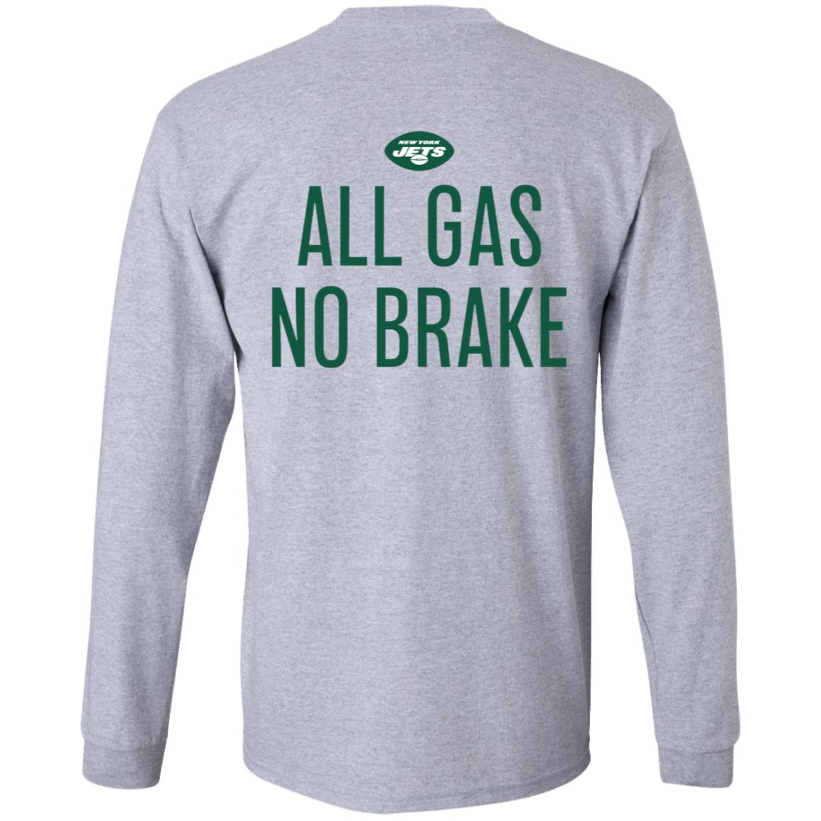 Zachary Wilson All Gas No Brake Shirt New York Jets - Teechipus