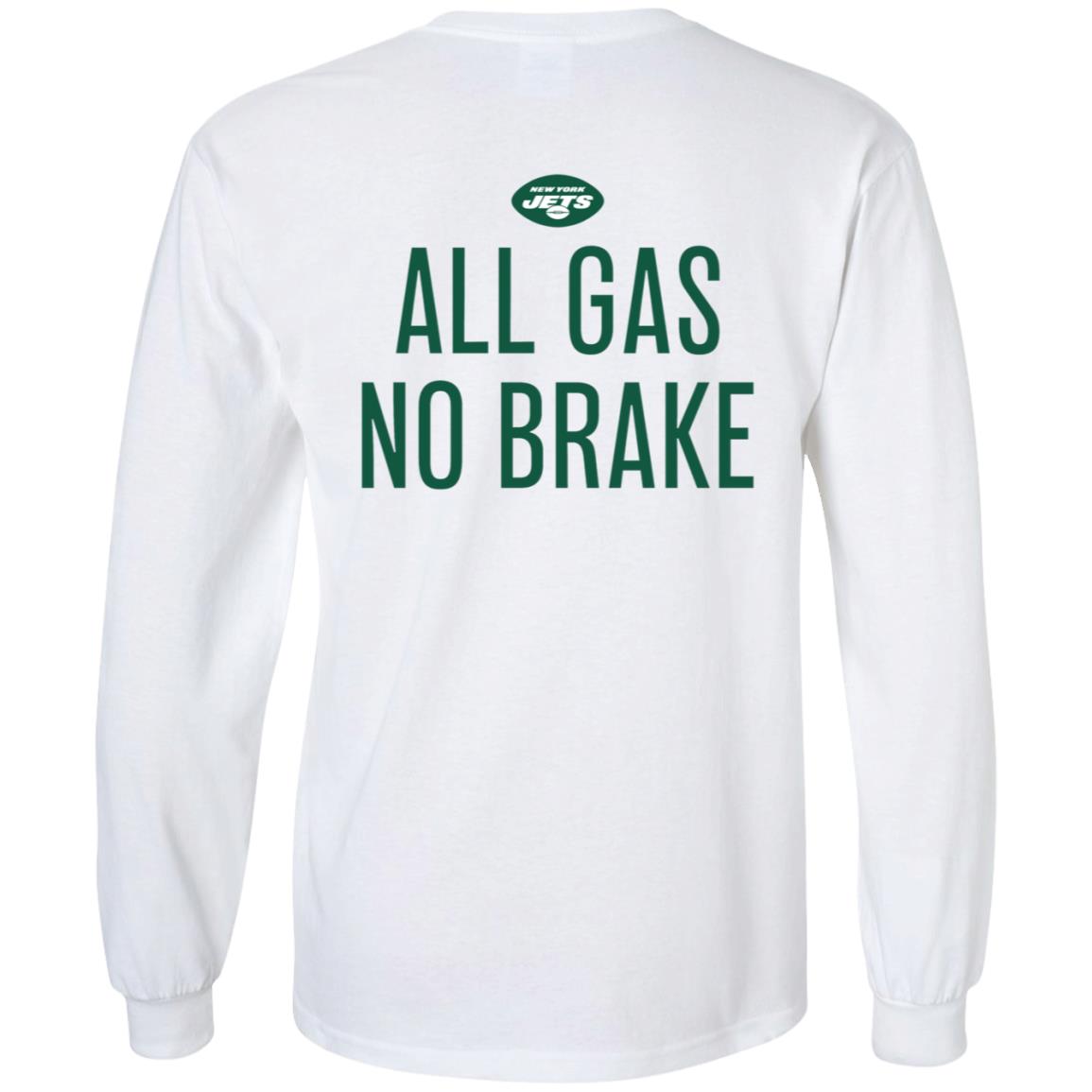 Zachary Wilson All Gas No Brake Shirt New York Jets - Teechipus