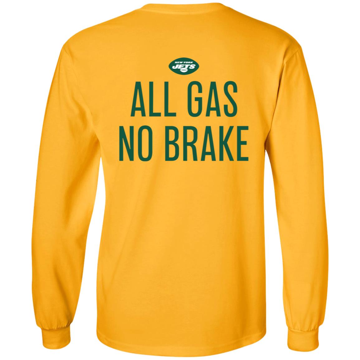 Zachary Wilson All Gas No Brake Shirt New York Jets - Teechipus