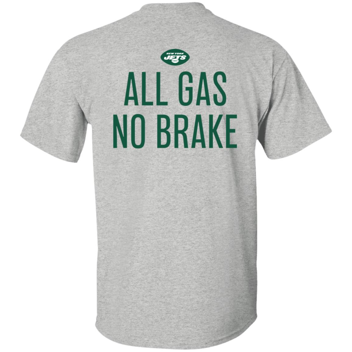 Zachary Wilson All Gas No Brake Shirt New York Jets - Teechipus