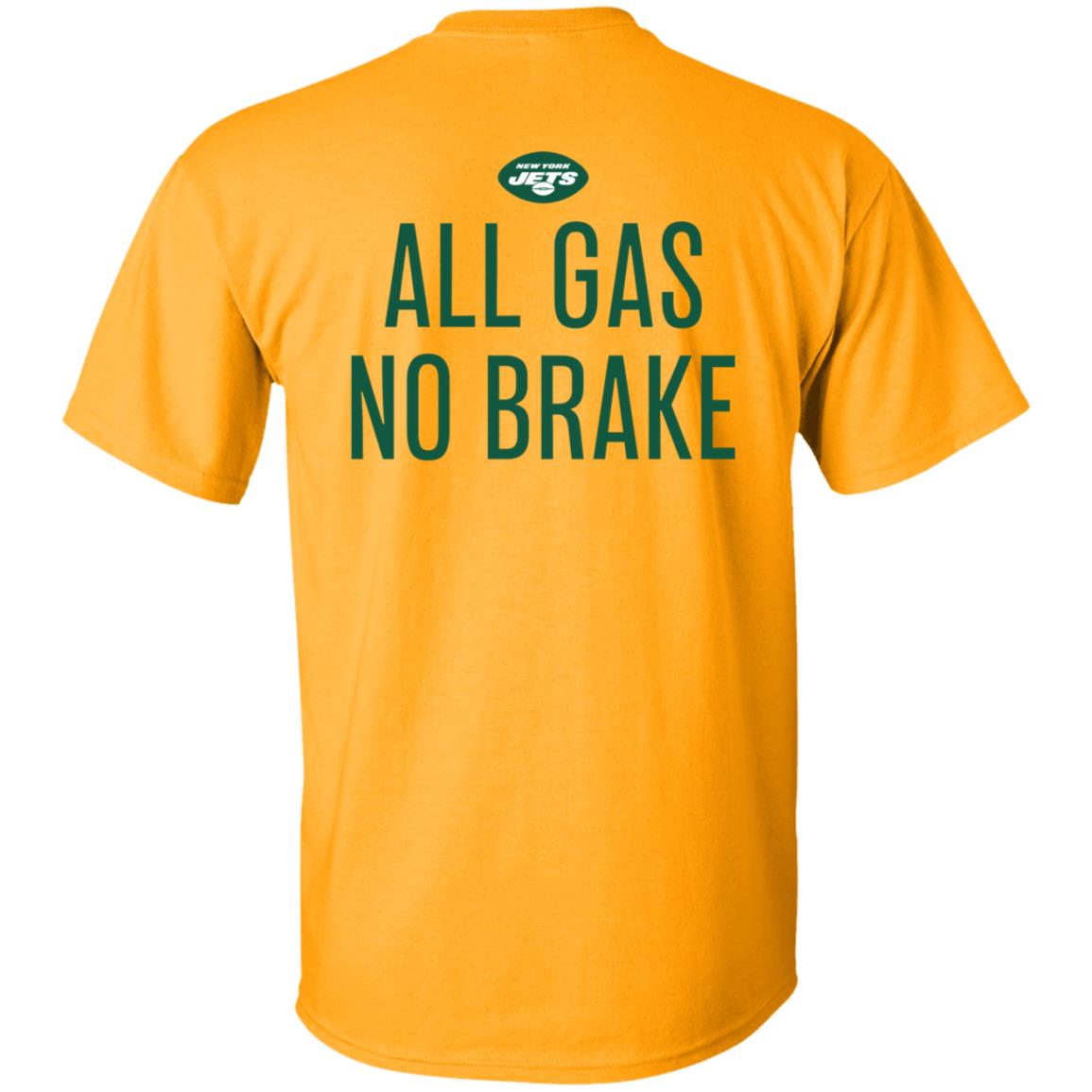 Zachary Wilson All Gas No Brake Shirt New York Jets - Teechipus