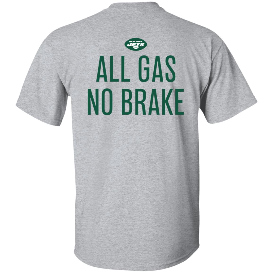 Zachary Wilson All Gas No Brake Shirt New York Jets - Teechipus