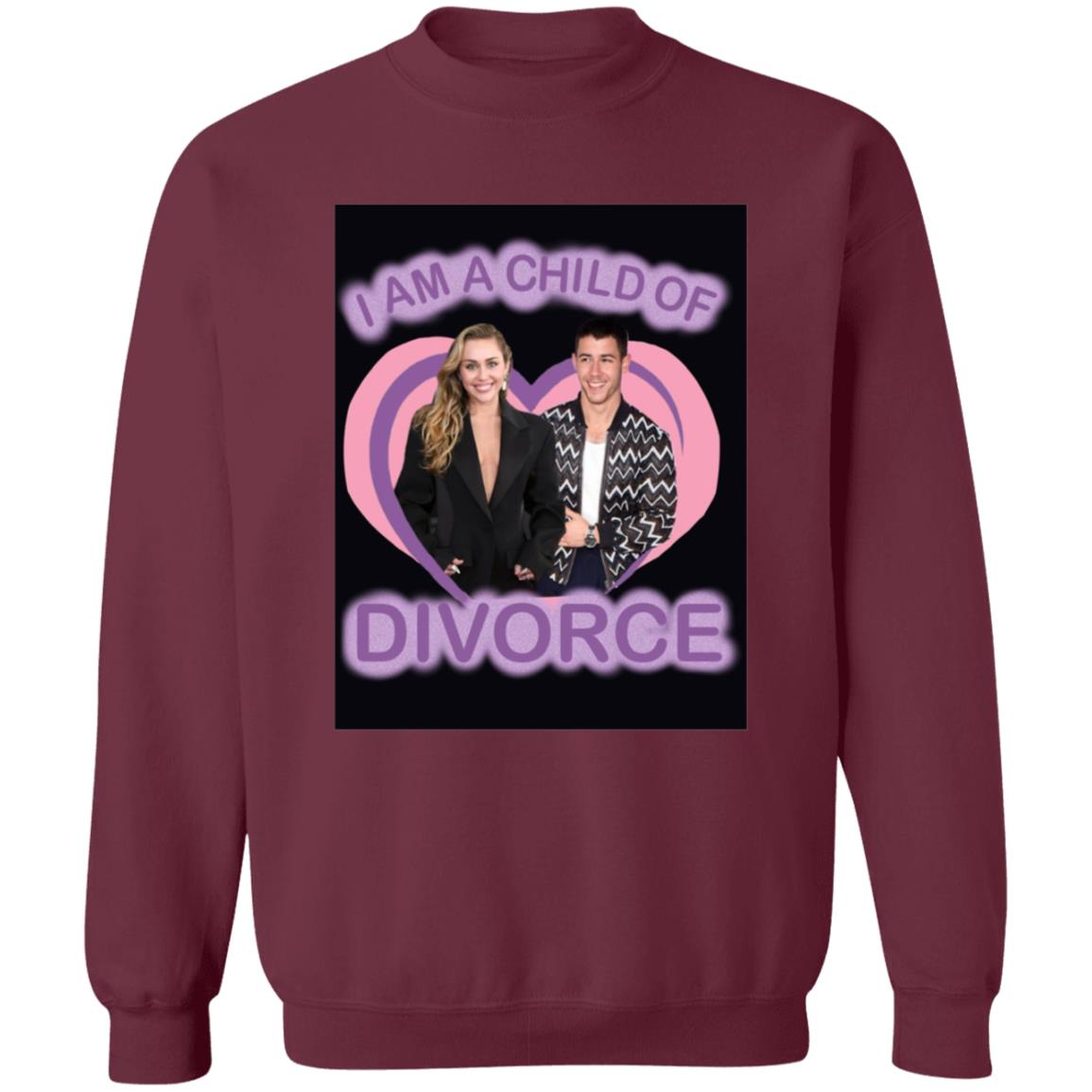 Nick Jonas X Miley Ray Cyrus I Am A Child Of Divorce Shirt Kayla Shirt Hoodie Sweatshirt - Teechipus