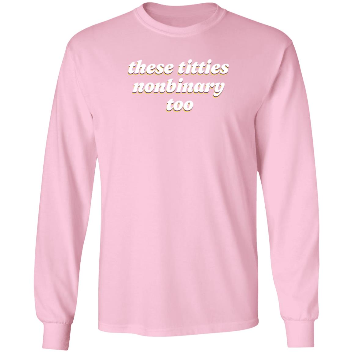 These Titties Nonbinary Too Shirt Bonfire Shop These Titties Nonbinary Too Shirt - Teechipus
