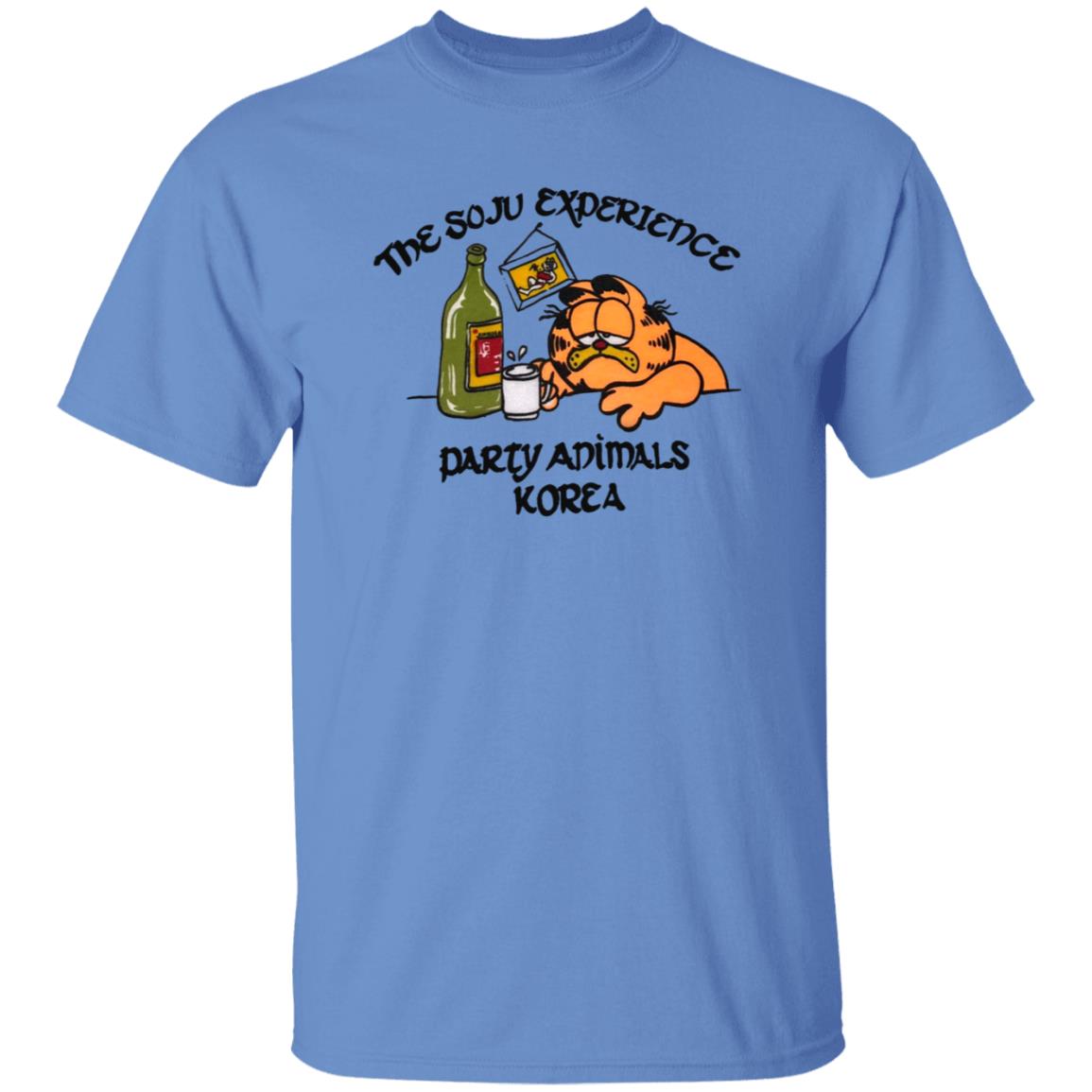 The Soju Experience Party Animals Korea Garfield Shirt - Teechipus