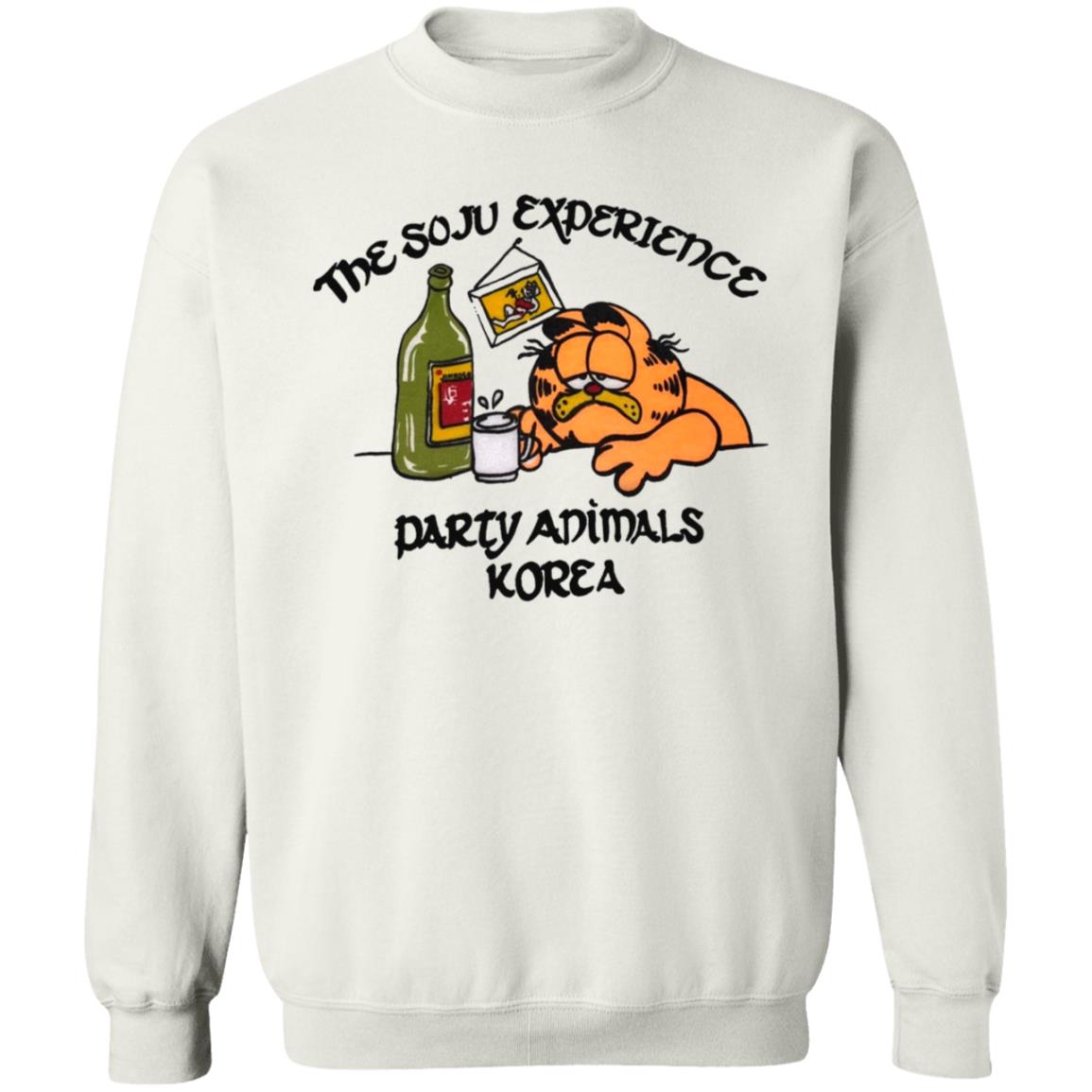The Soju Experience Party Animals Korea Garfield Shirt - Teechipus