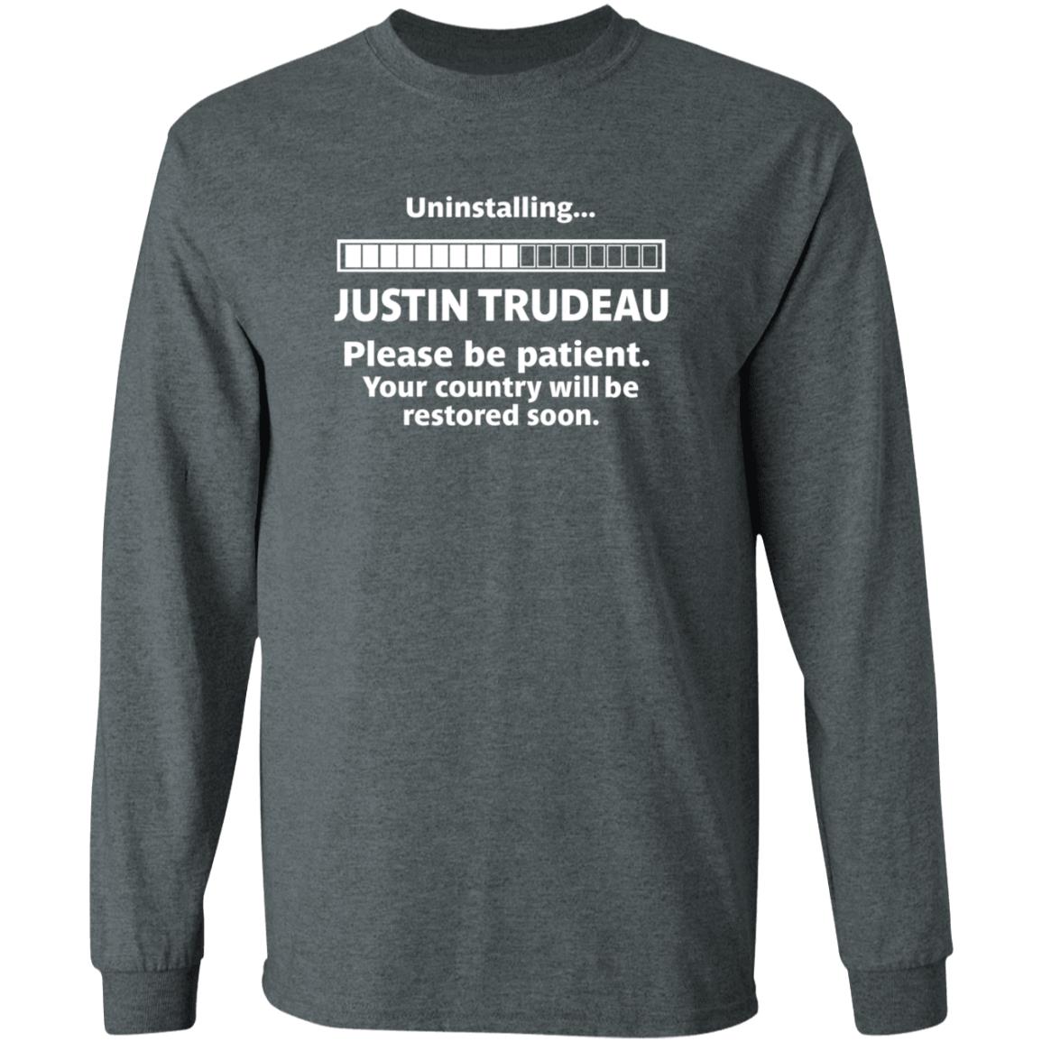 Uninstalling Justin Trudeau Shirt Canada Proud Store Uninstalling Justin Trudeau Shirt Hoodie Sweatshirt - Teechipus