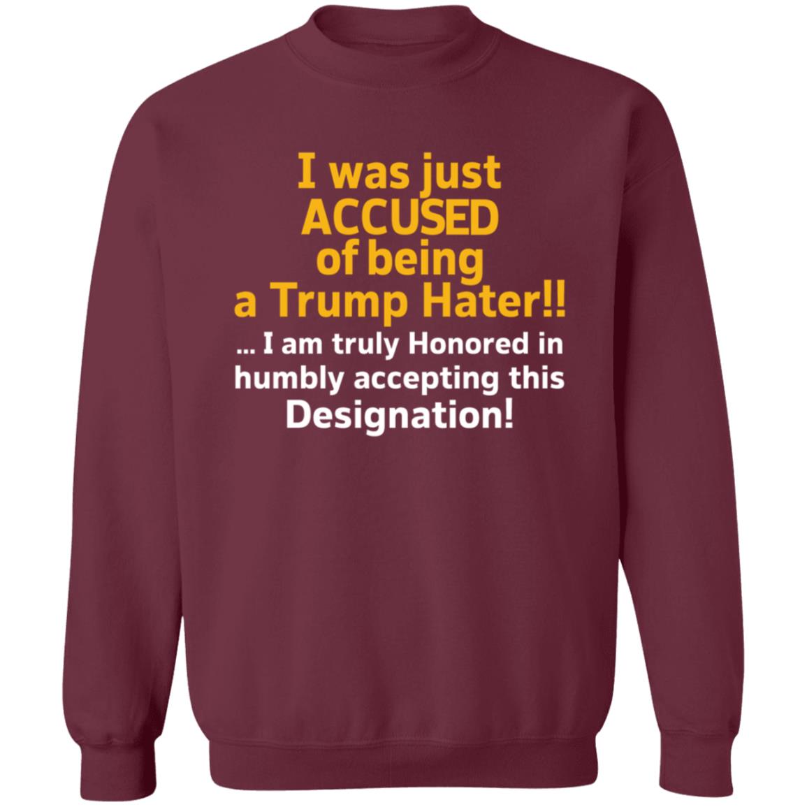 I Was Just Accused Of Being A Trump Hater Shirt Pminn76 I Was Just Accused Of Being A Trump Hater Shirt Hoodie Sweatshirt - Teechipus