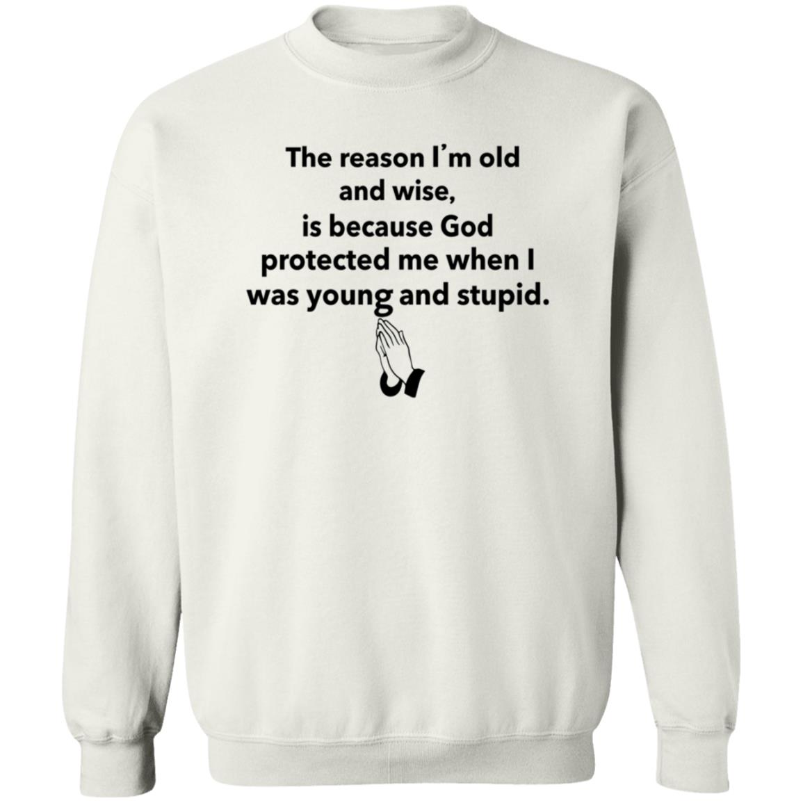 The Reason I'm Old And Wise Is Because God Protected Me Shirt Hoodie Sweatshirt - Teechipus