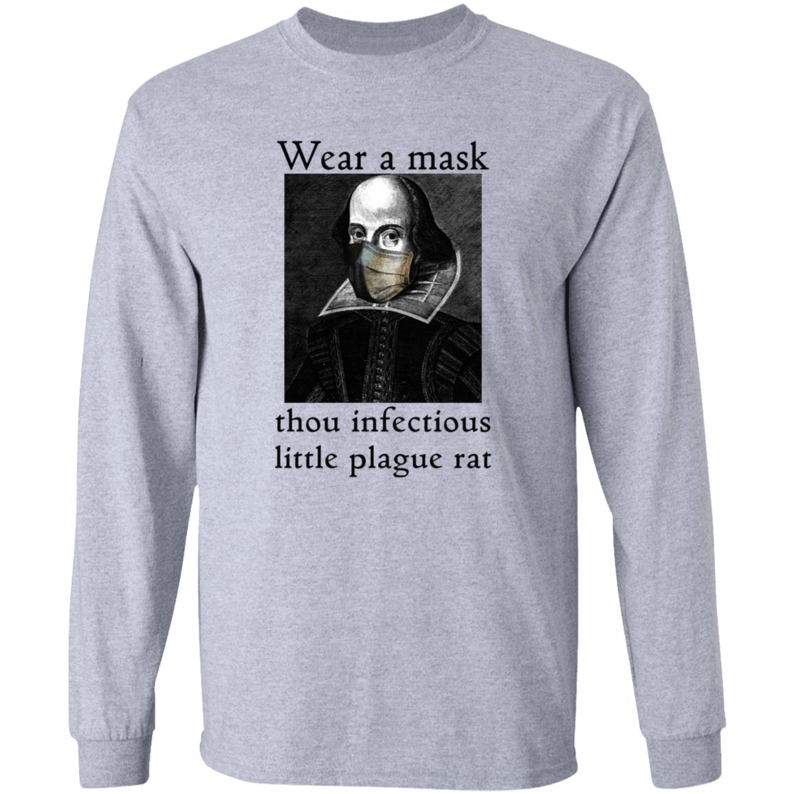 Wear A Mask Infectious Plague Rat Shakespeare Shirt Hoodie - Teechipus